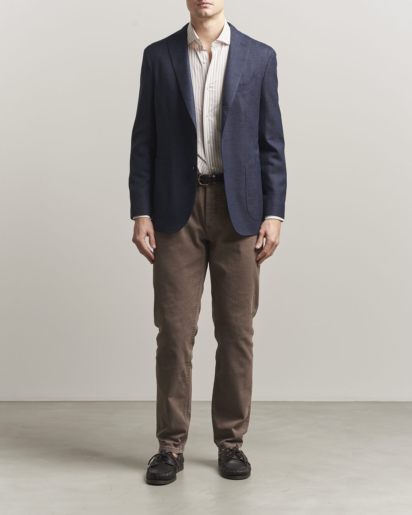 Hombres | Blazers | Boglioli | K Jacket Wool Hopsack Blazer Dark Blue