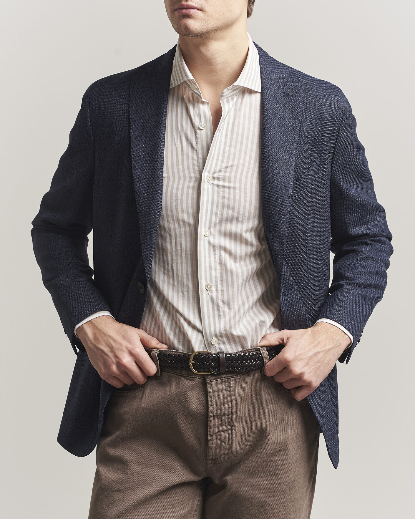 Hombres | Blazers | Boglioli | K Jacket Wool Hopsack Blazer Dark Blue