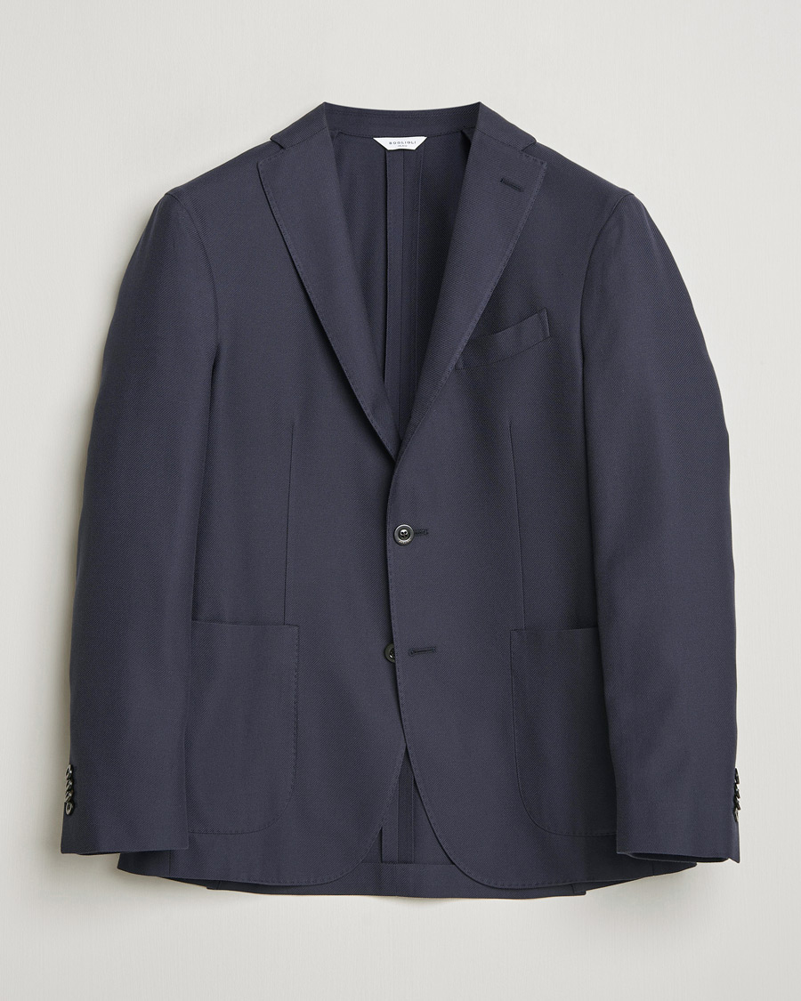 Hombres | Blazers | Boglioli | K Jacket Loro Piana Cotton/Cashmere Blazer Navy