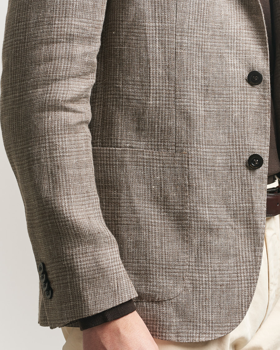 Hombres | Blazers | Boglioli | K Jacket Prince Of Wales Blazer Taupe