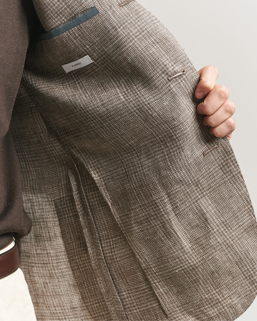 Hombres | Blazers | Boglioli | K Jacket Prince Of Wales Blazer Taupe