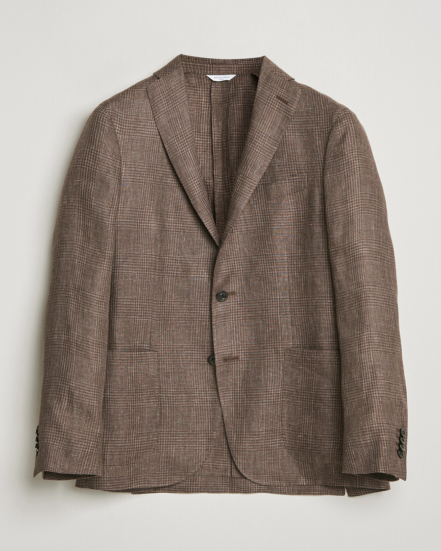 Hombres | Blazers | Boglioli | K Jacket Prince Of Wales Blazer Dark Brown