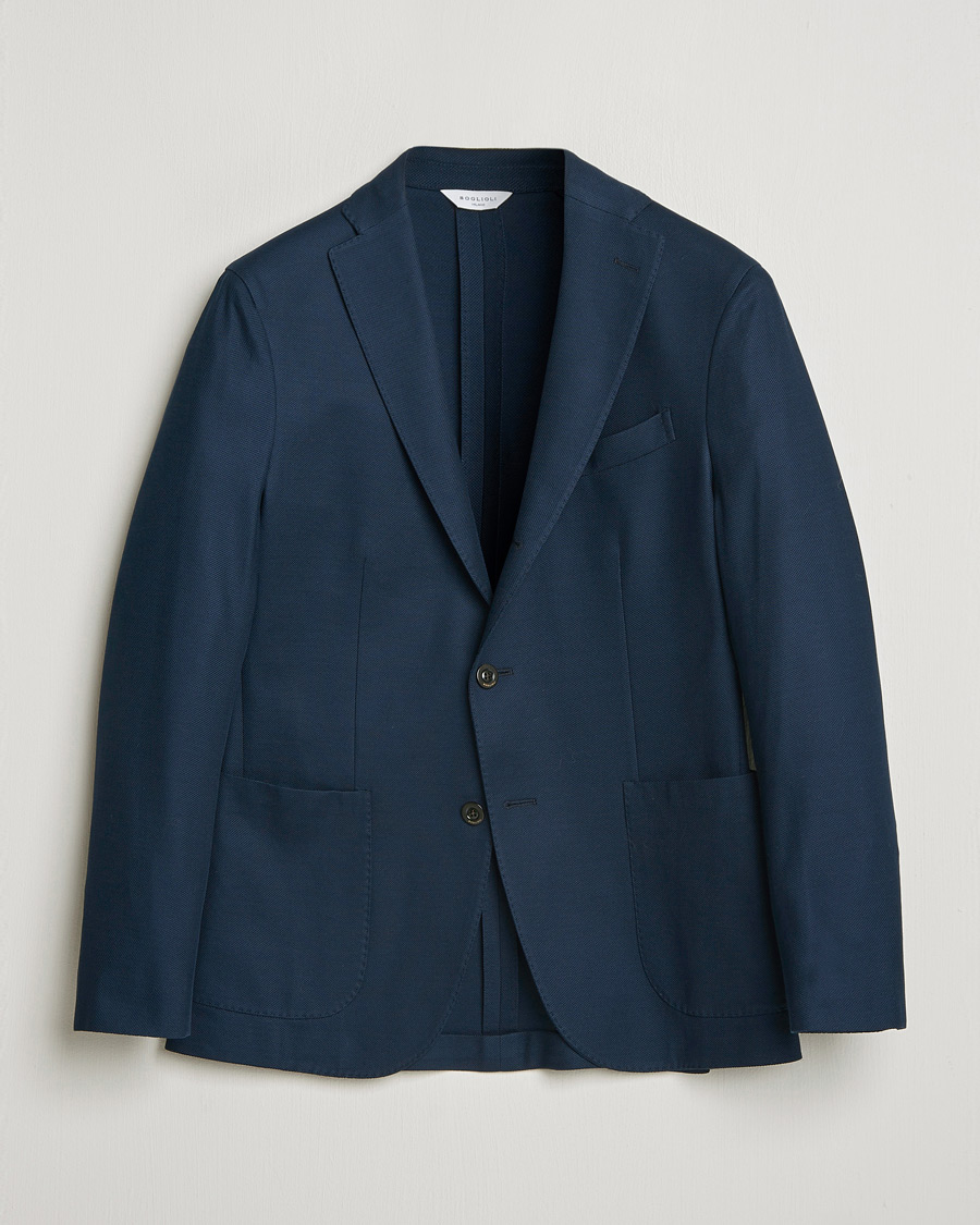 Hombres | Blazers | Boglioli | K Jacket Jersey Blazer Navy