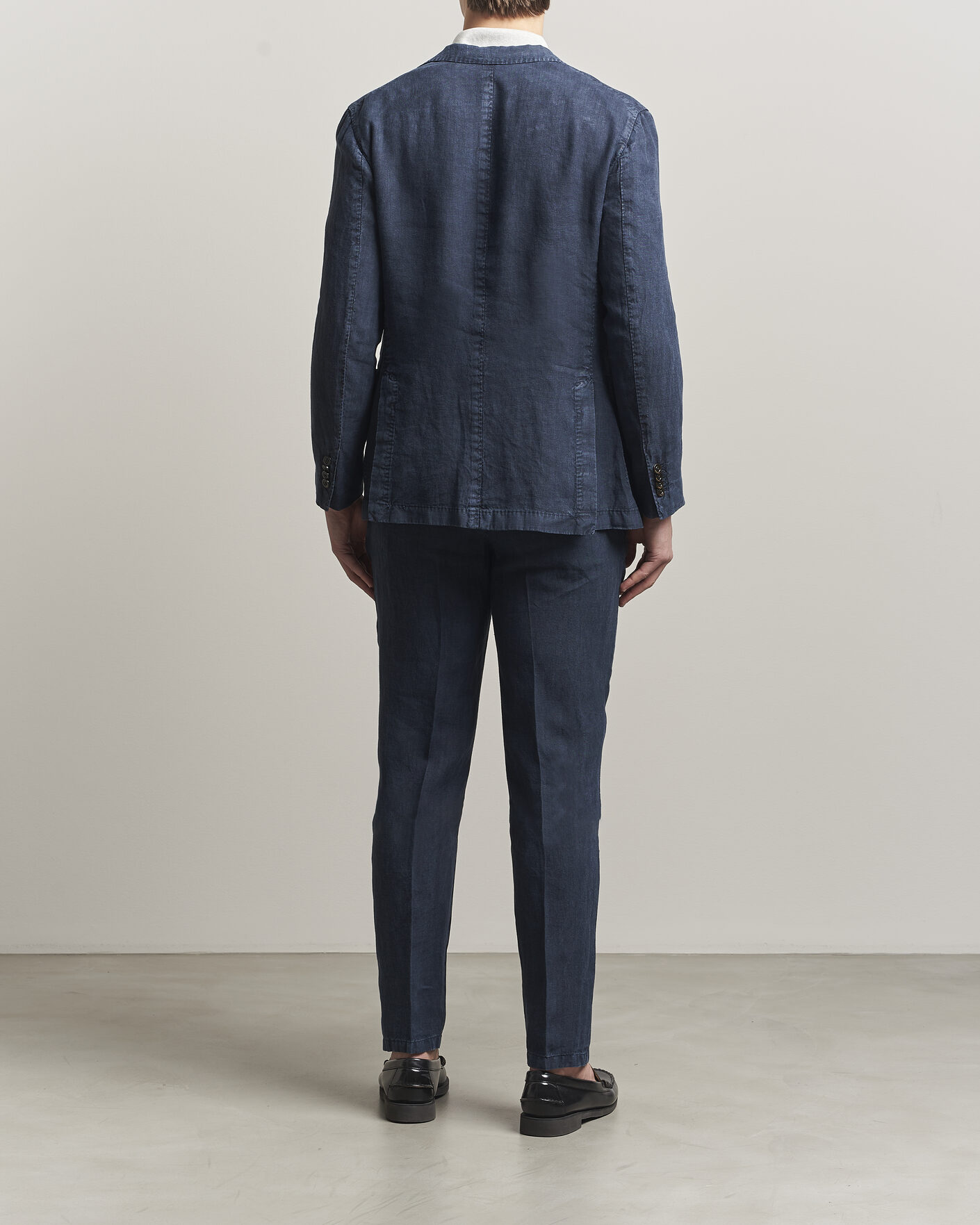 Hombres | Trajes | Boglioli | K Jacket Linen Suit Navy