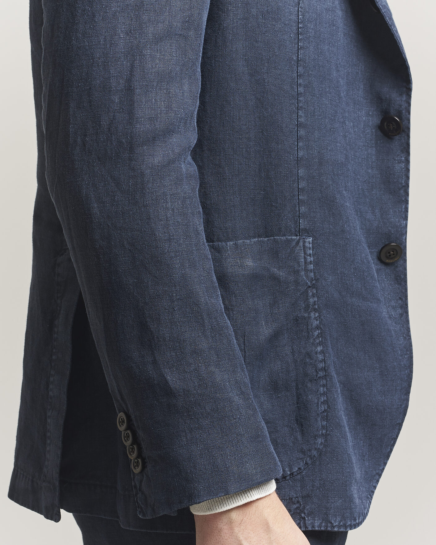 Hombres | Trajes | Boglioli | K Jacket Linen Suit Navy