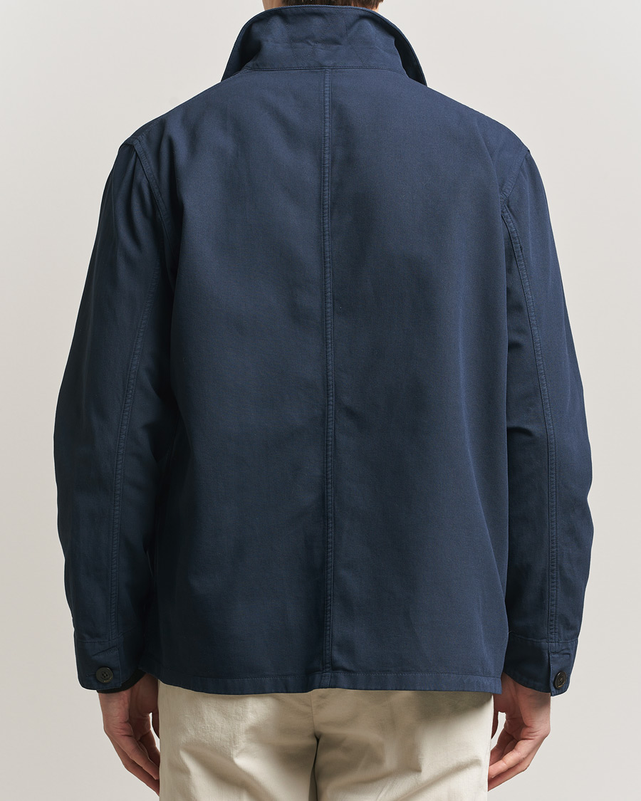 Hombres | Abrigos y chaquetas | Boglioli | Cotton Gabardine Work Jacket Navy