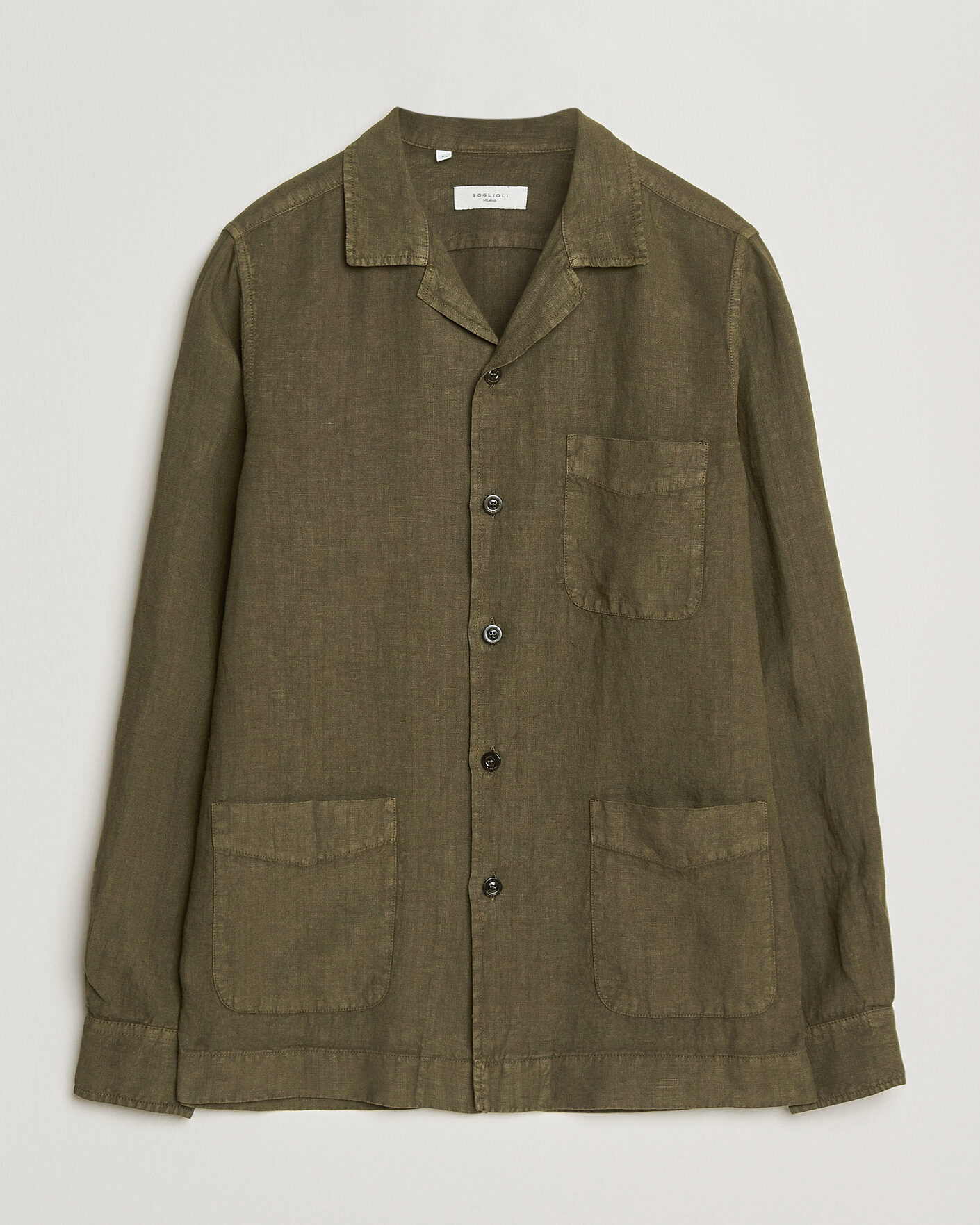 Hombres | Abrigos y chaquetas | Boglioli | Linen Painter Jacket Military