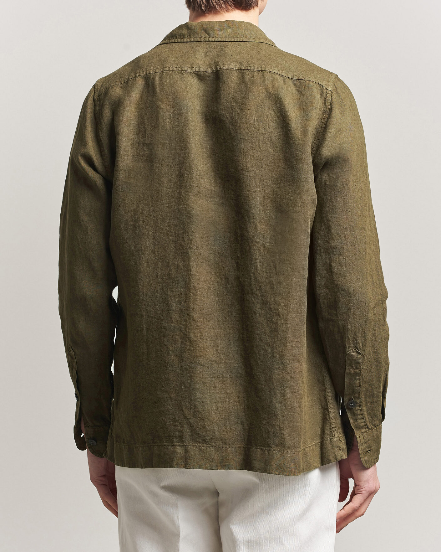 Hombres | Abrigos y chaquetas | Boglioli | Linen Painter Jacket Military