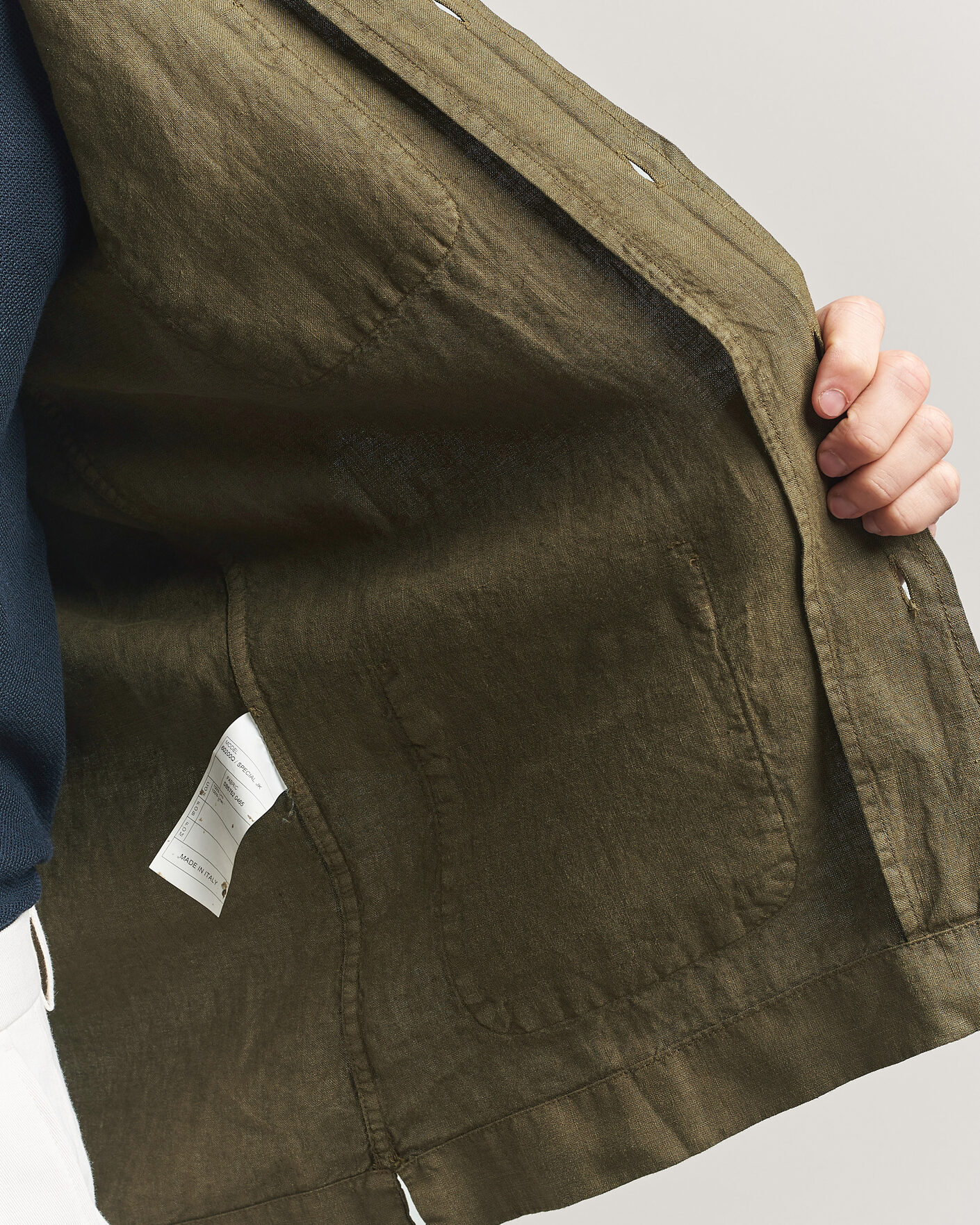 Hombres | Abrigos y chaquetas | Boglioli | Linen Painter Jacket Military