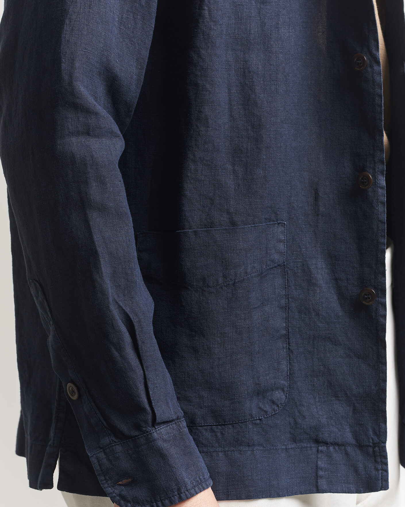 Hombres | Abrigos y chaquetas | Boglioli | Linen Painter Jacket Navy