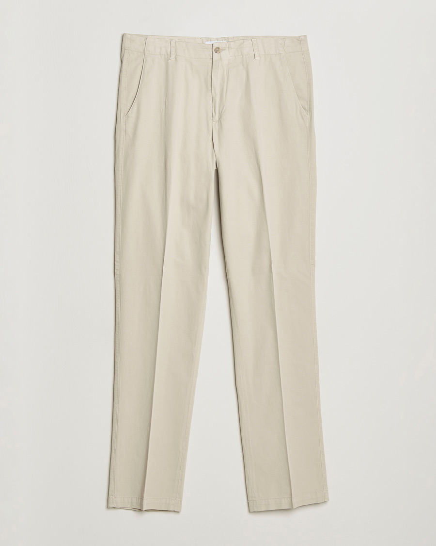 Hombres | Pantalones | Boglioli | Regular Fit Cotton Chinos Beige