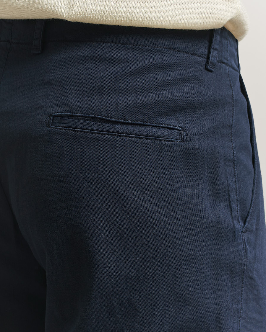 Hombres | Pantalones | Boglioli | Regular Fit Cotton Chinos Navy