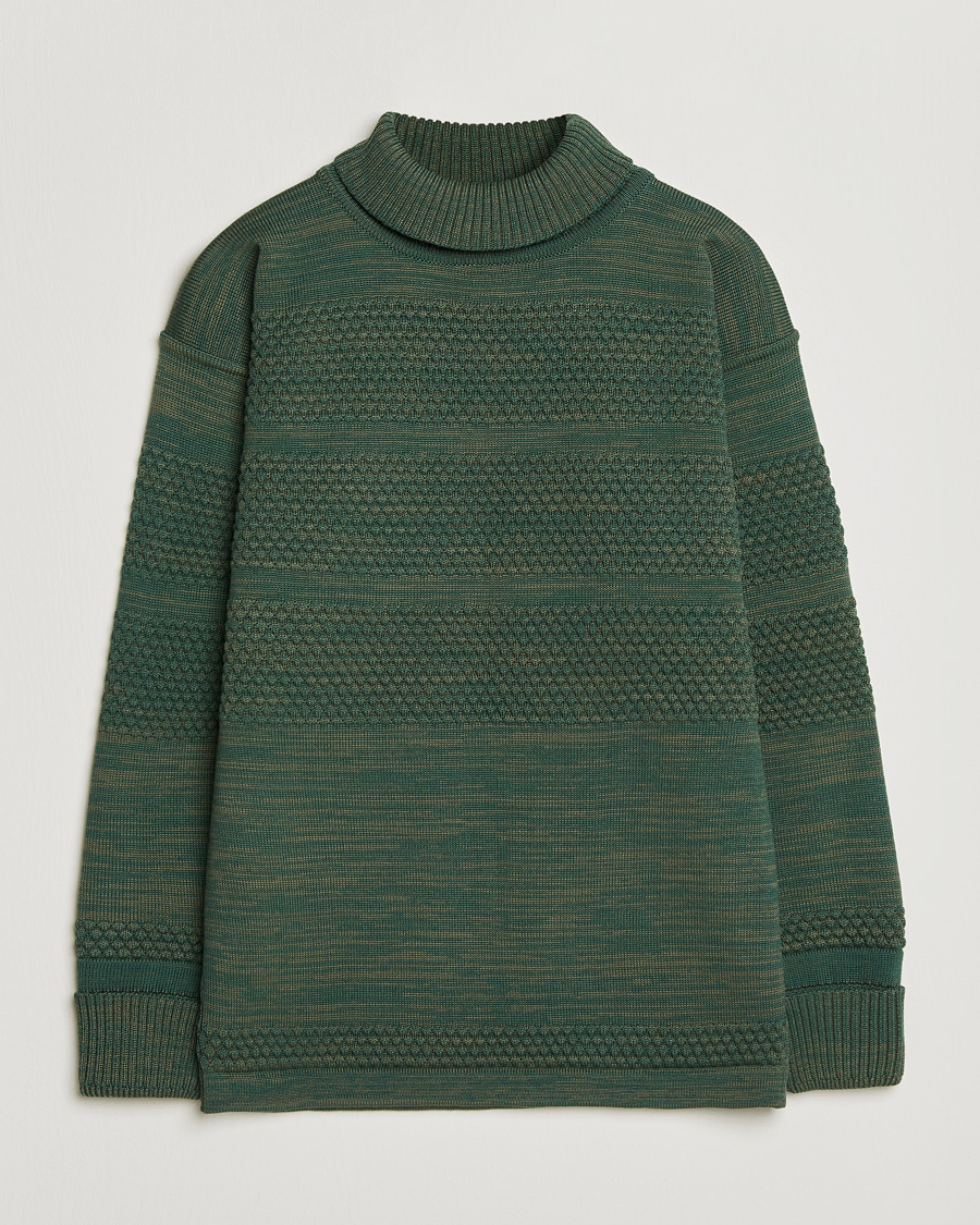 Hombres | Jerséis y prendas de punto | S.N.S. Herning | Fisherman Sweater Natural Machine Green