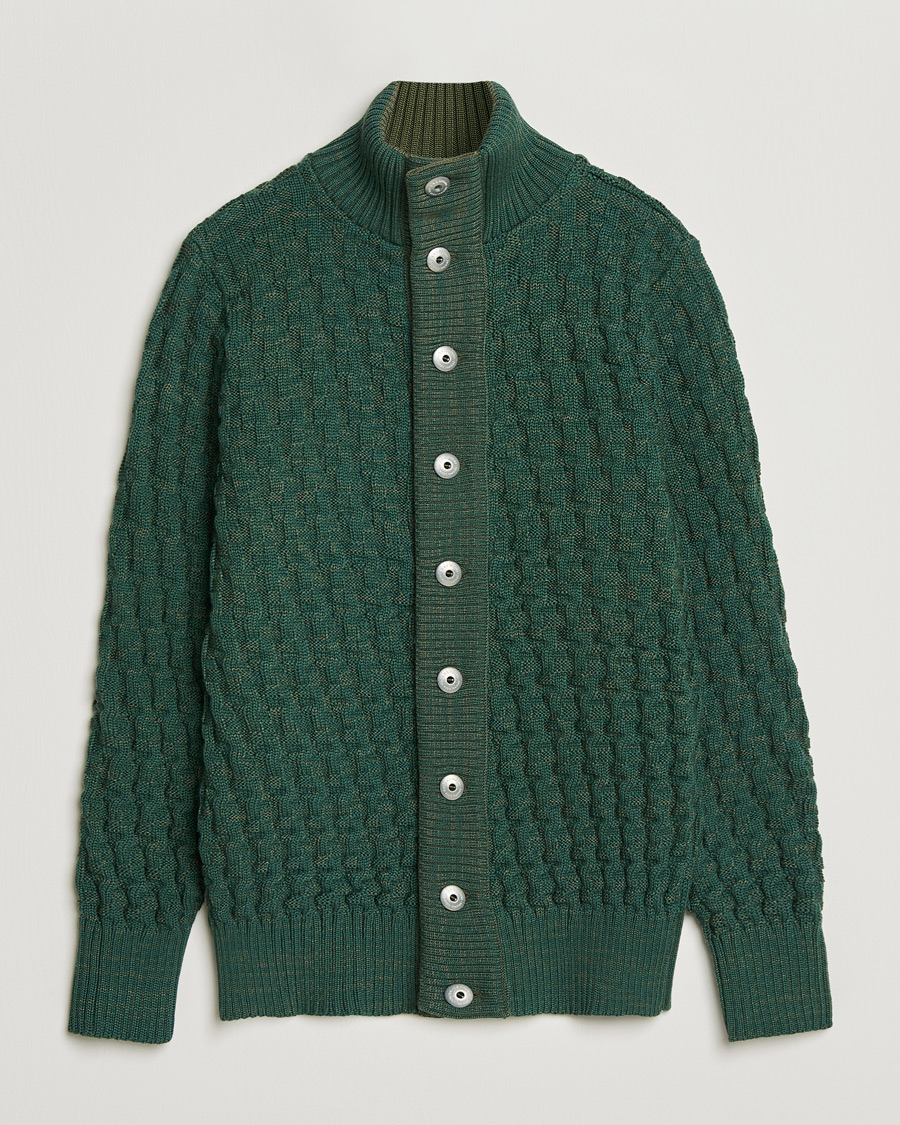 Hombres | Jerséis y prendas de punto | S.N.S. Herning | Stark Cardigan Machine Green