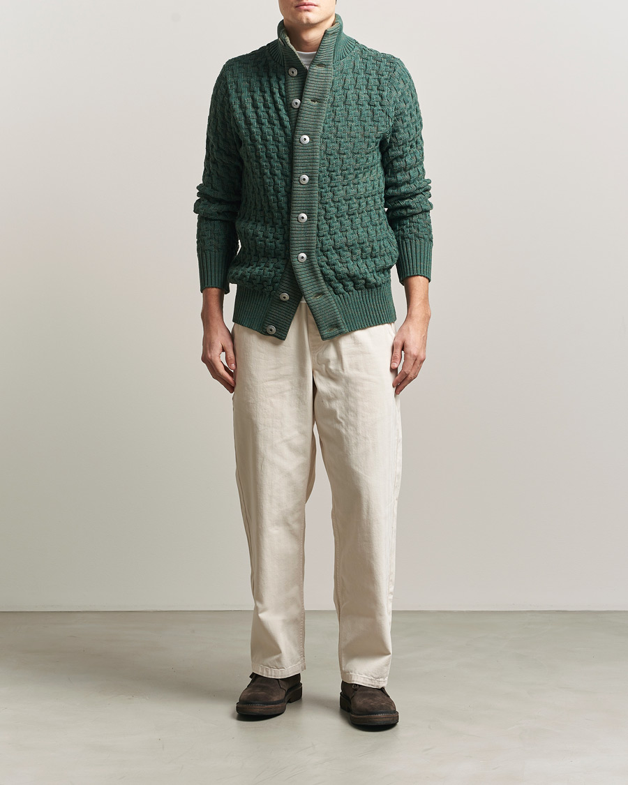 Hombres | Jerséis y prendas de punto | S.N.S. Herning | Stark Cardigan Machine Green