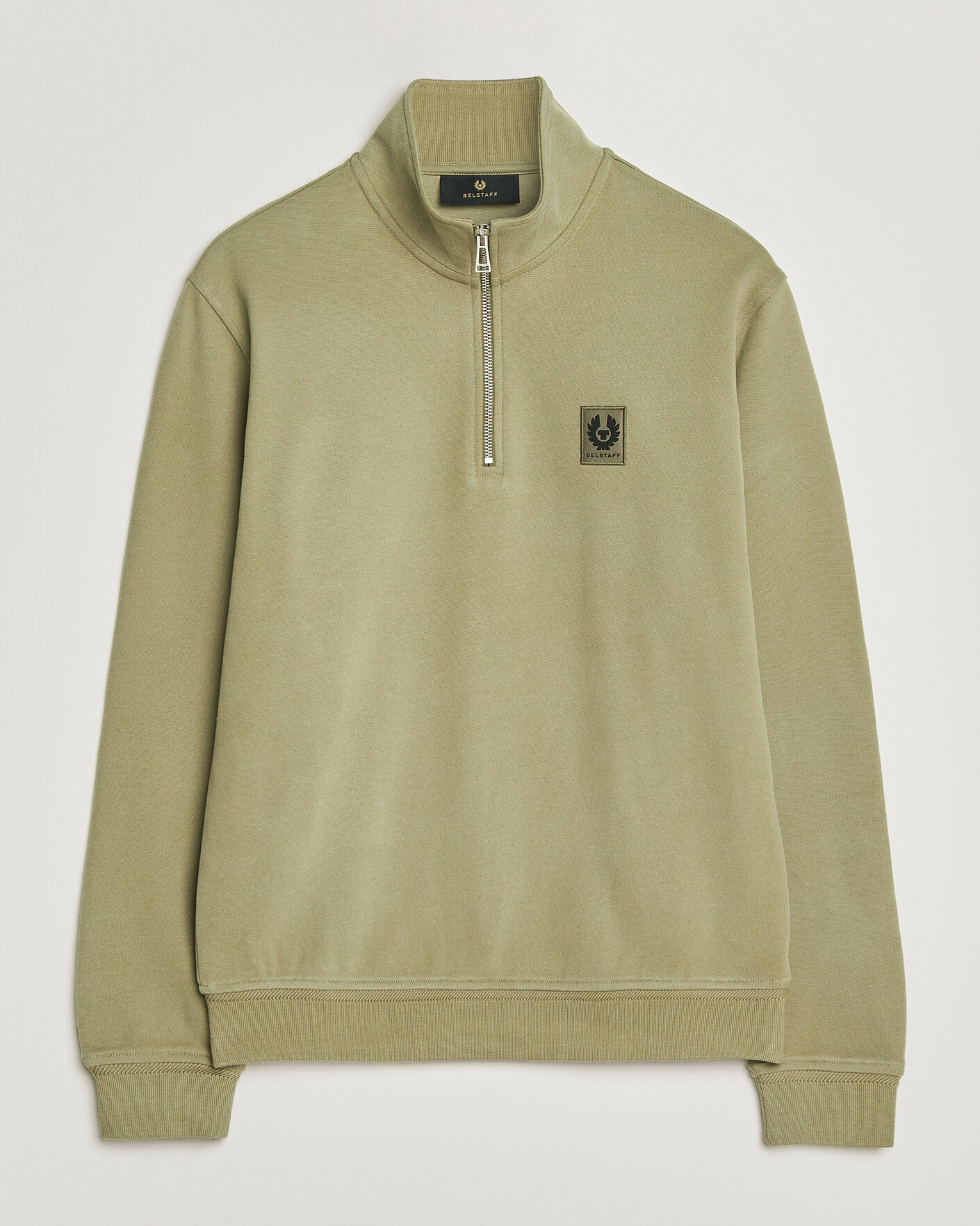 Hombres | Jerséis y prendas de punto | Belstaff | Signature Half Zip Sweatshirt Fatigue Green