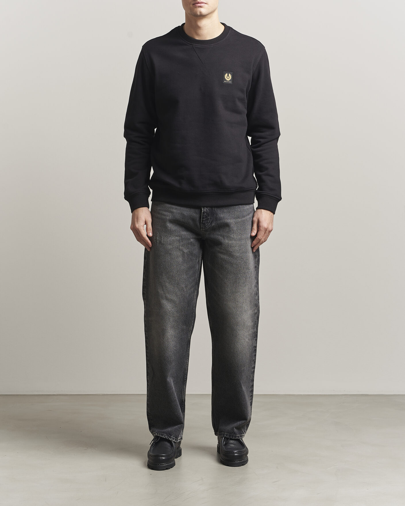 Hombres | Jerséis y prendas de punto | Belstaff | Signature Crew Neck Sweatshirt Black
