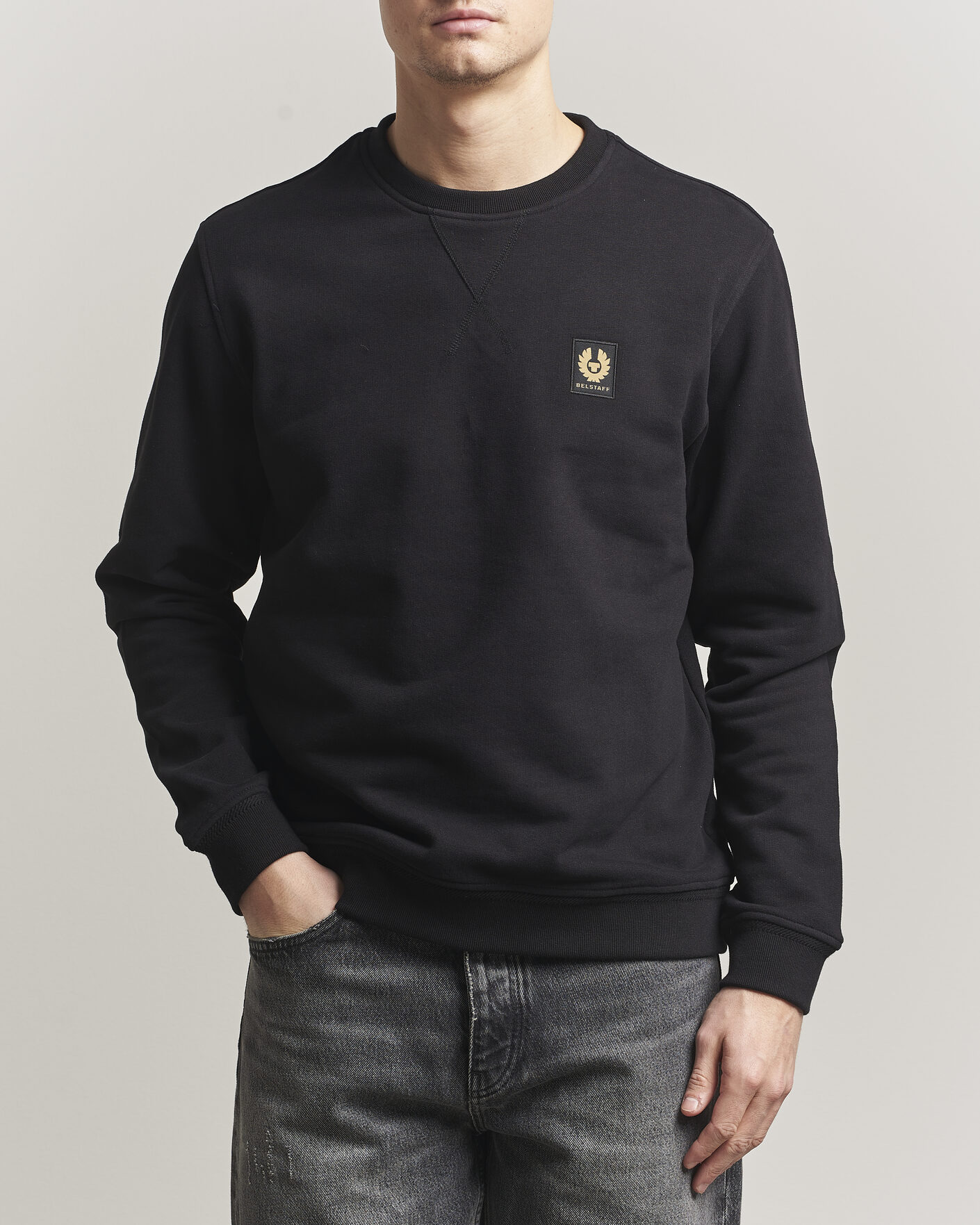 Hombres | Jerséis y prendas de punto | Belstaff | Signature Crew Neck Sweatshirt Black