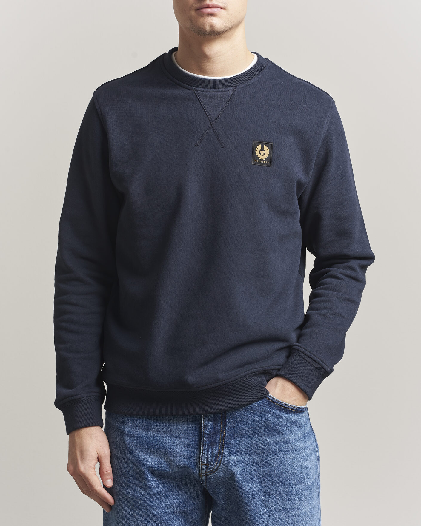 Hombres | Jerséis y prendas de punto | Belstaff | Signature Crew Neck Sweatshirt Dark Ink