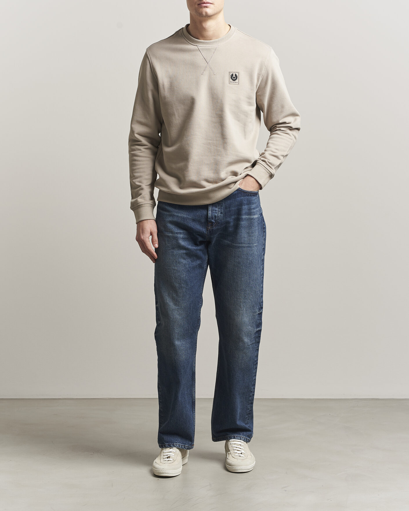 Hombres | Jerséis y prendas de punto | Belstaff | Signature Crew Neck Sweatshirt Dark Sand