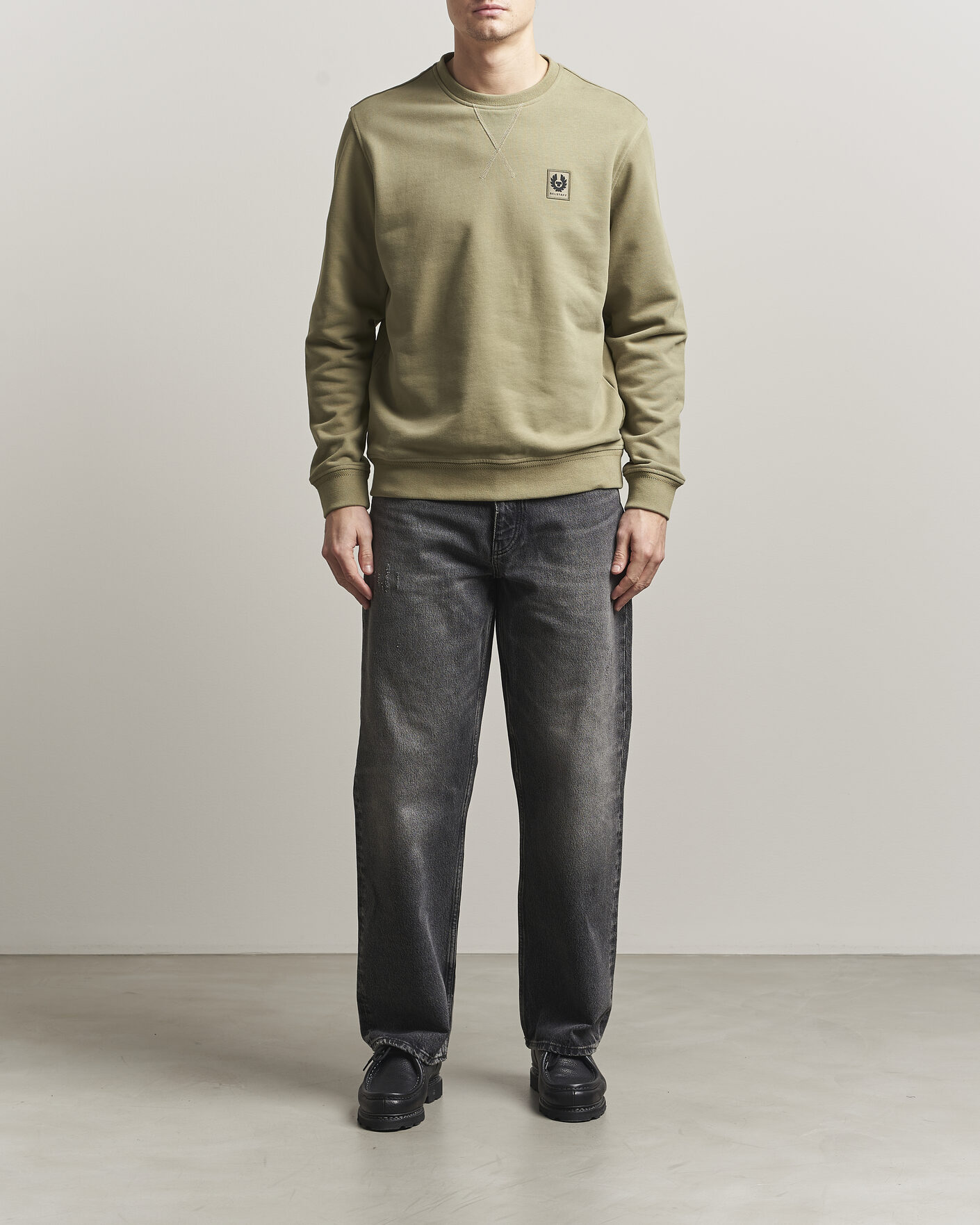Hombres | Jerséis y prendas de punto | Belstaff | Signature Crew Neck Sweatshirt Fatigue Green
