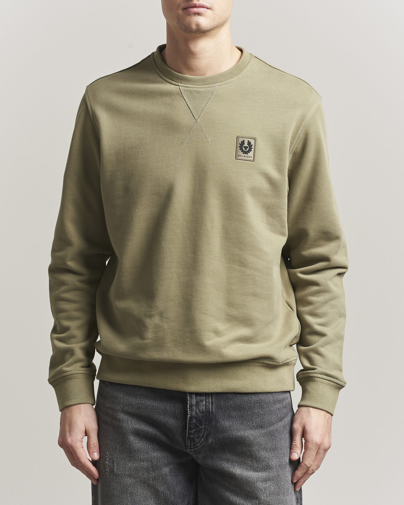 Hombres | Jerséis y prendas de punto | Belstaff | Signature Crew Neck Sweatshirt Fatigue Green