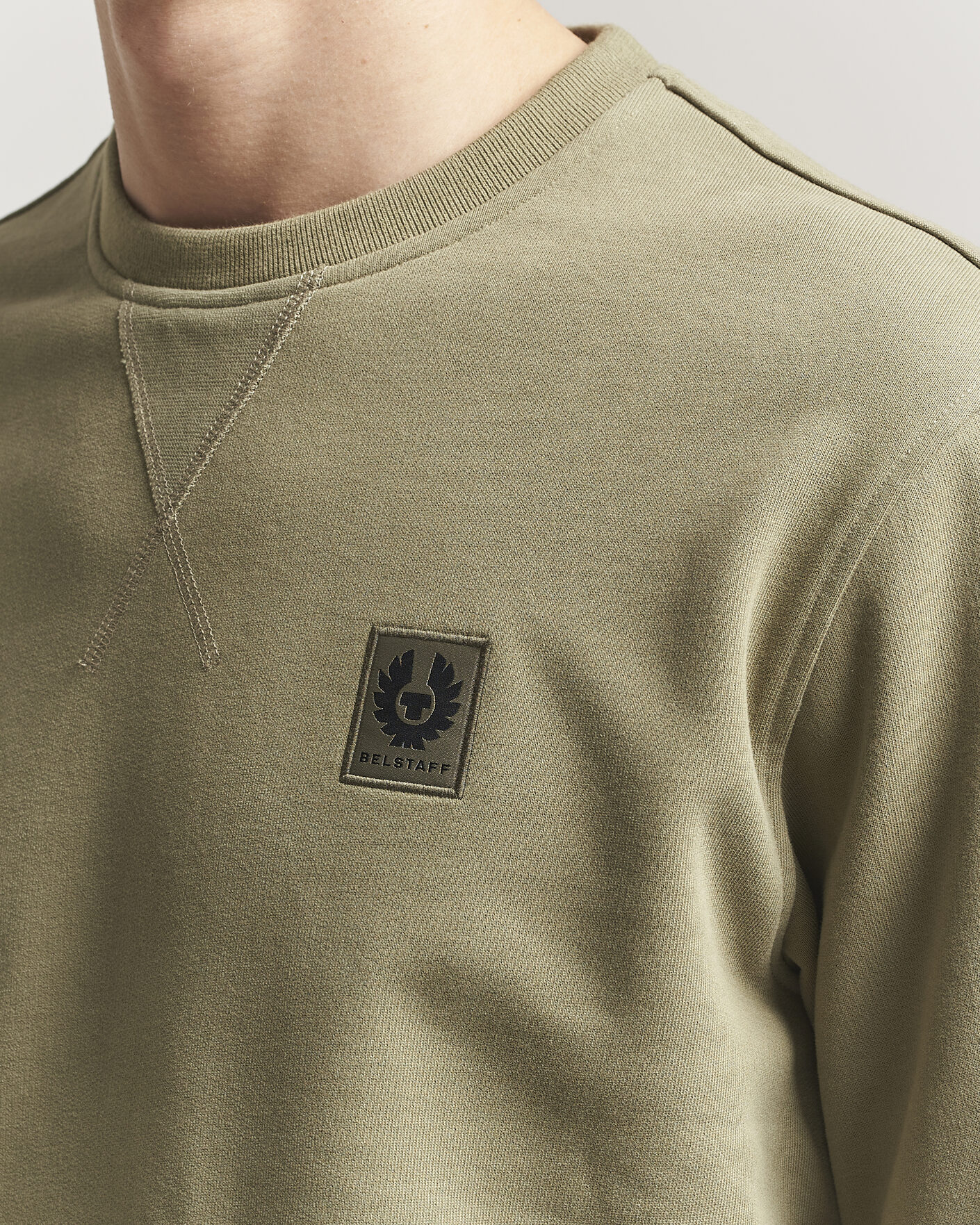 Hombres | Jerséis y prendas de punto | Belstaff | Signature Crew Neck Sweatshirt Fatigue Green