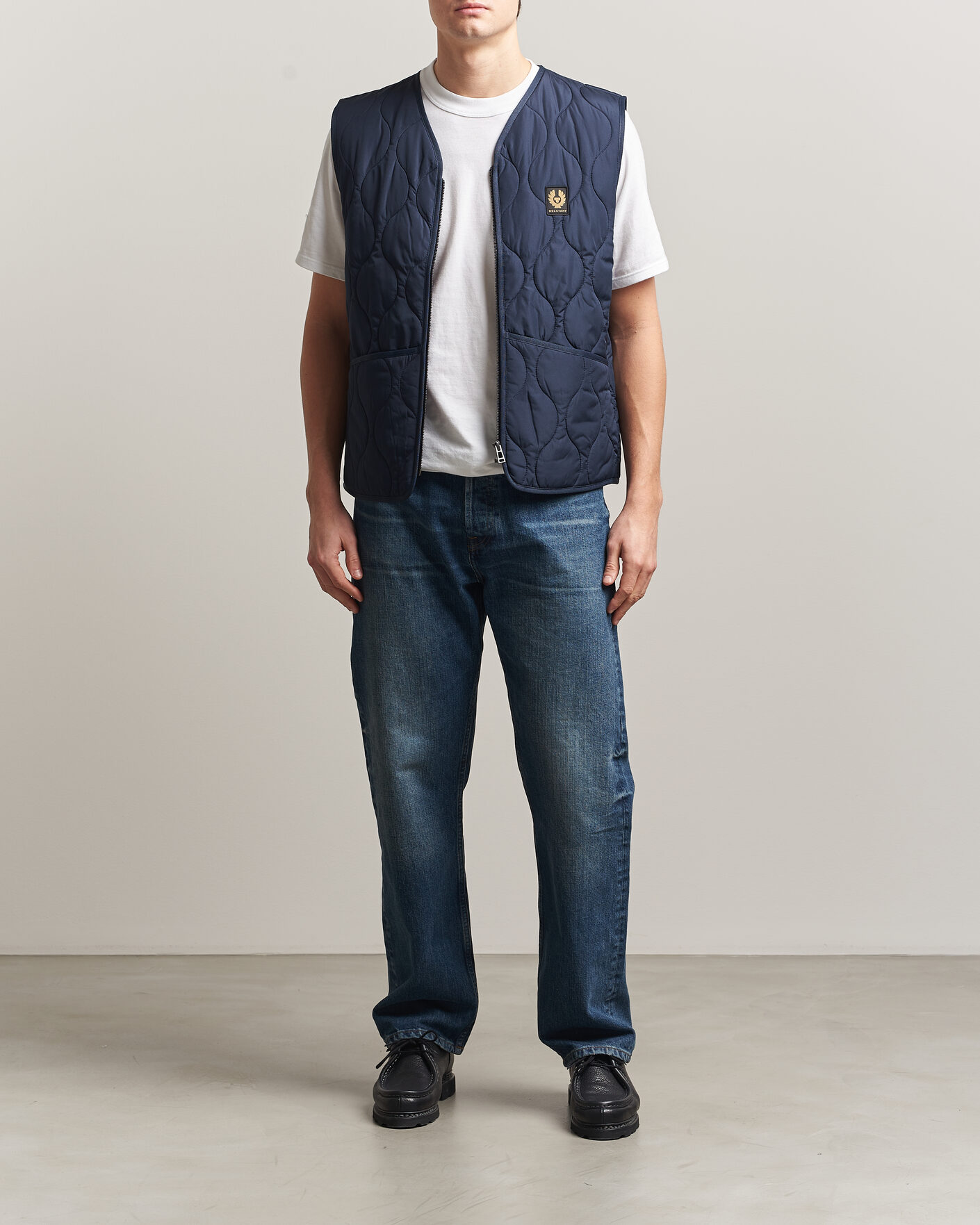 Hombres | Chalecos | Belstaff | Base Gilet Dark Ink