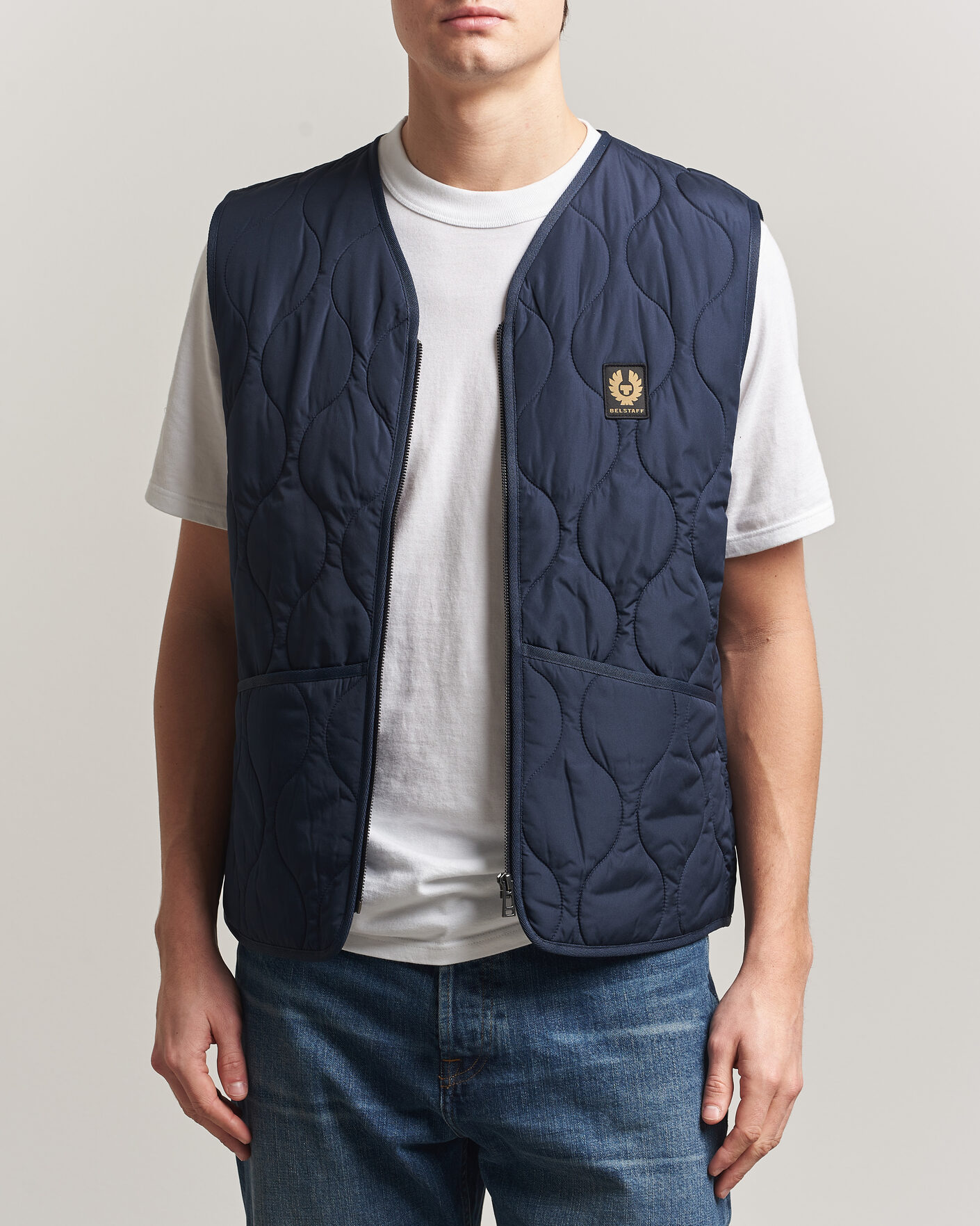 Hombres | Chalecos | Belstaff | Base Gilet Dark Ink