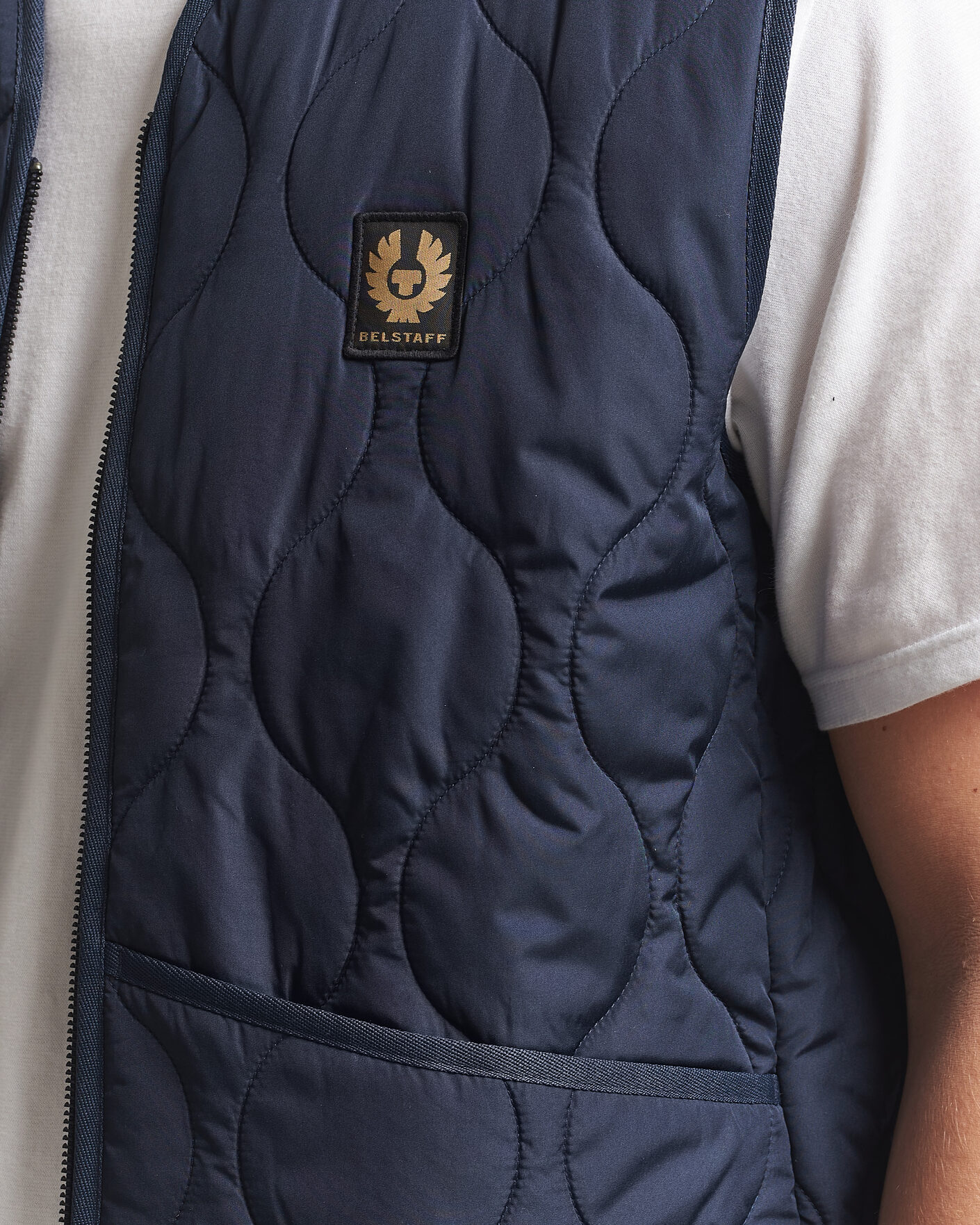 Hombres | Chalecos | Belstaff | Base Gilet Dark Ink