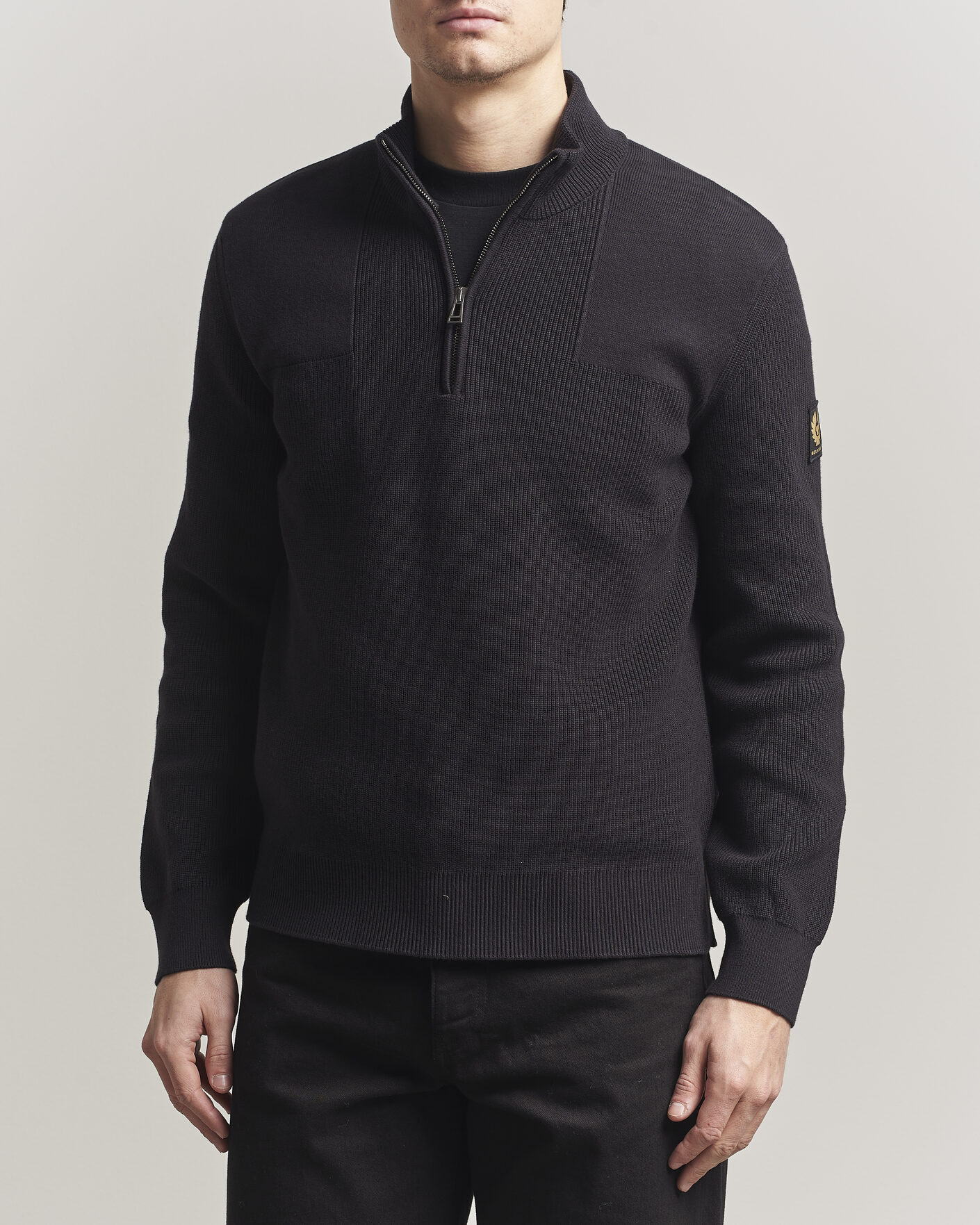Hombres | Jerséis y prendas de punto | Belstaff | Commander Half Zip Black