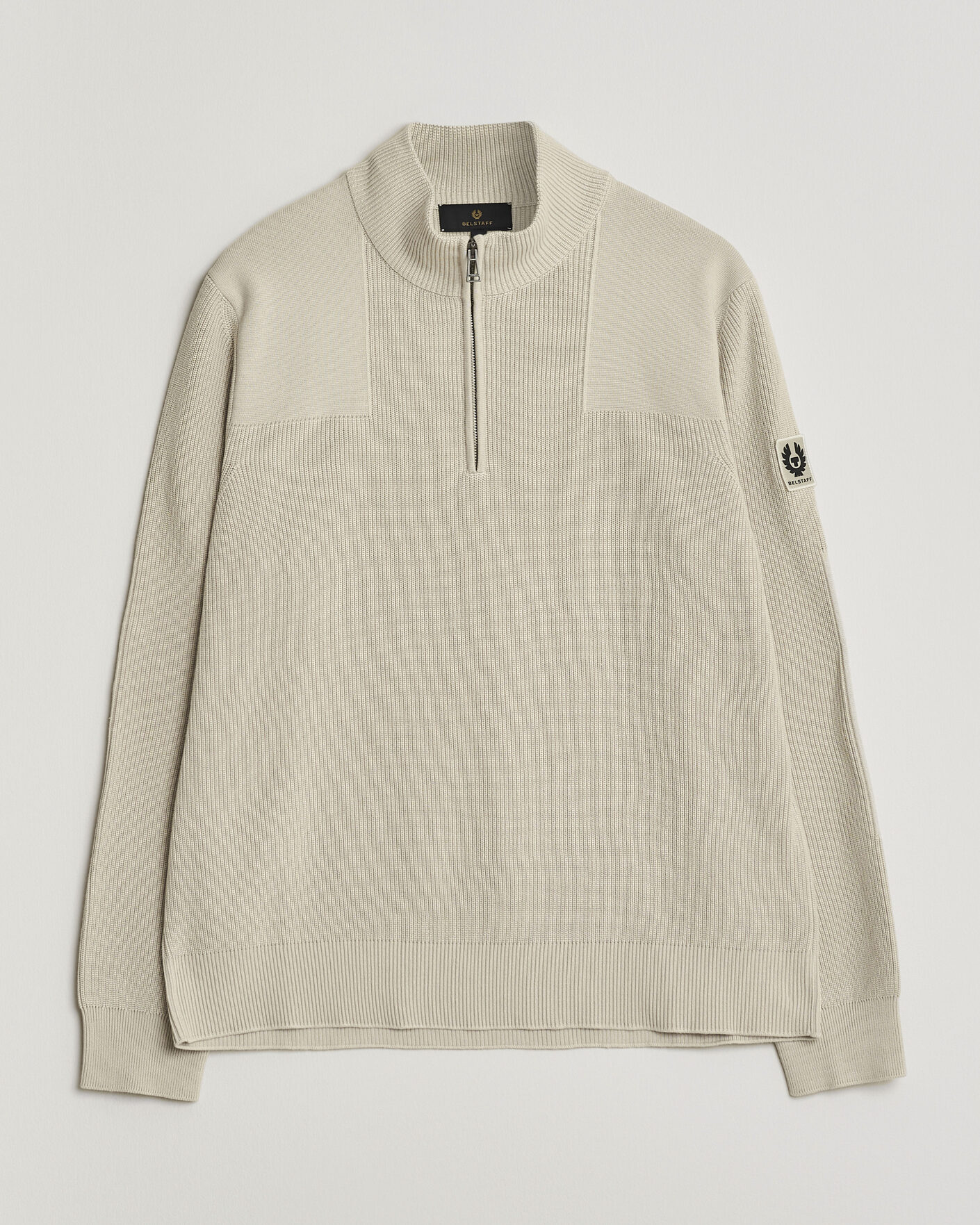 Hombres | Jerséis y prendas de punto | Belstaff | Commander Half Zip Silver Birch
