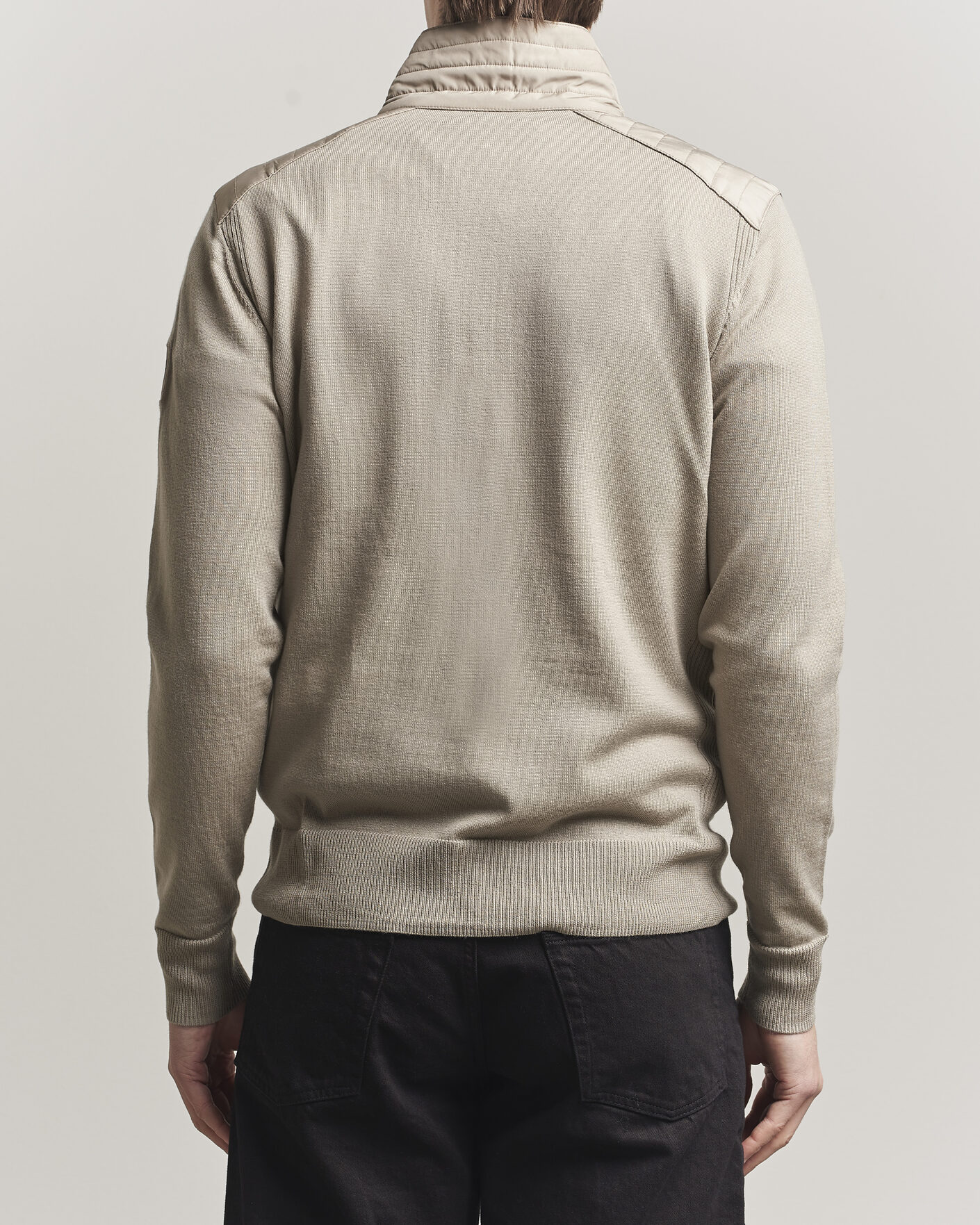 Hombres | Jerséis y prendas de punto | Belstaff | Klimington Knitted Half Zip Dark Sand