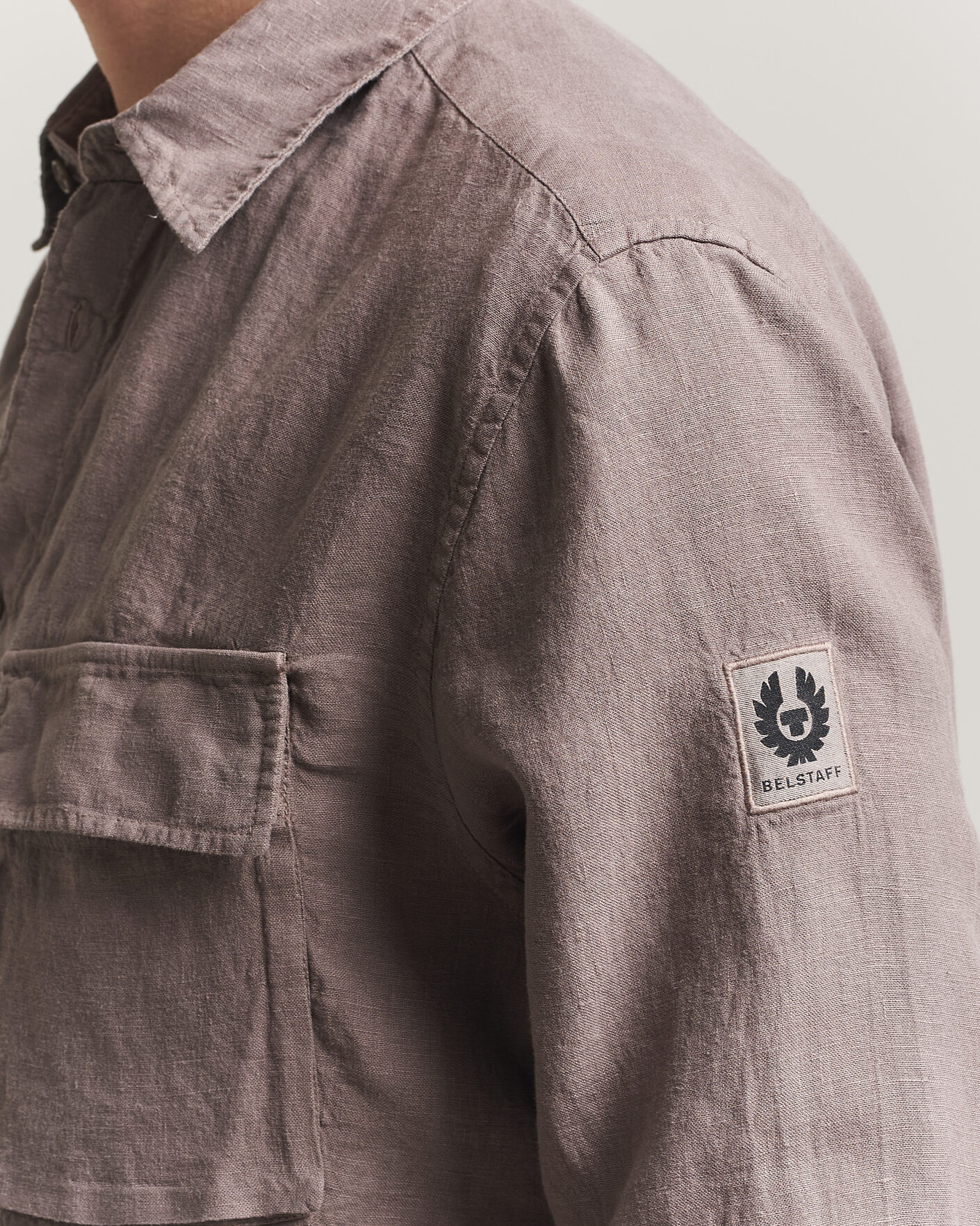 Hombres | Camisas | Belstaff | Scale Linen Shirt Asphalt