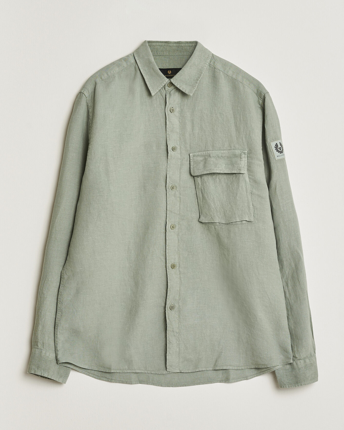 Hombres | Camisas | Belstaff | Scale Linen Shirt Lichen