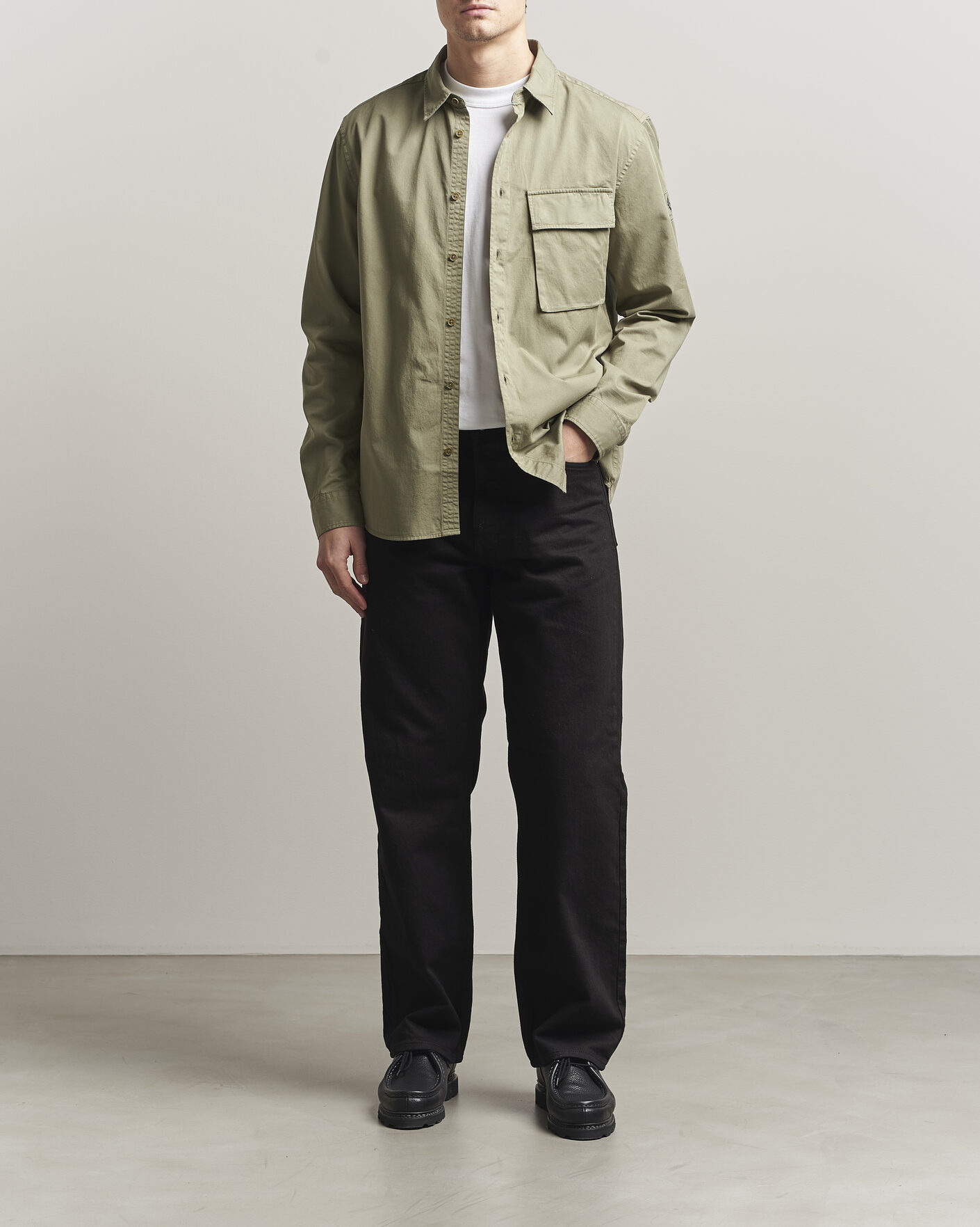 Hombres | Camisas | Belstaff | Scale Pocket Shirt Fatigue Green