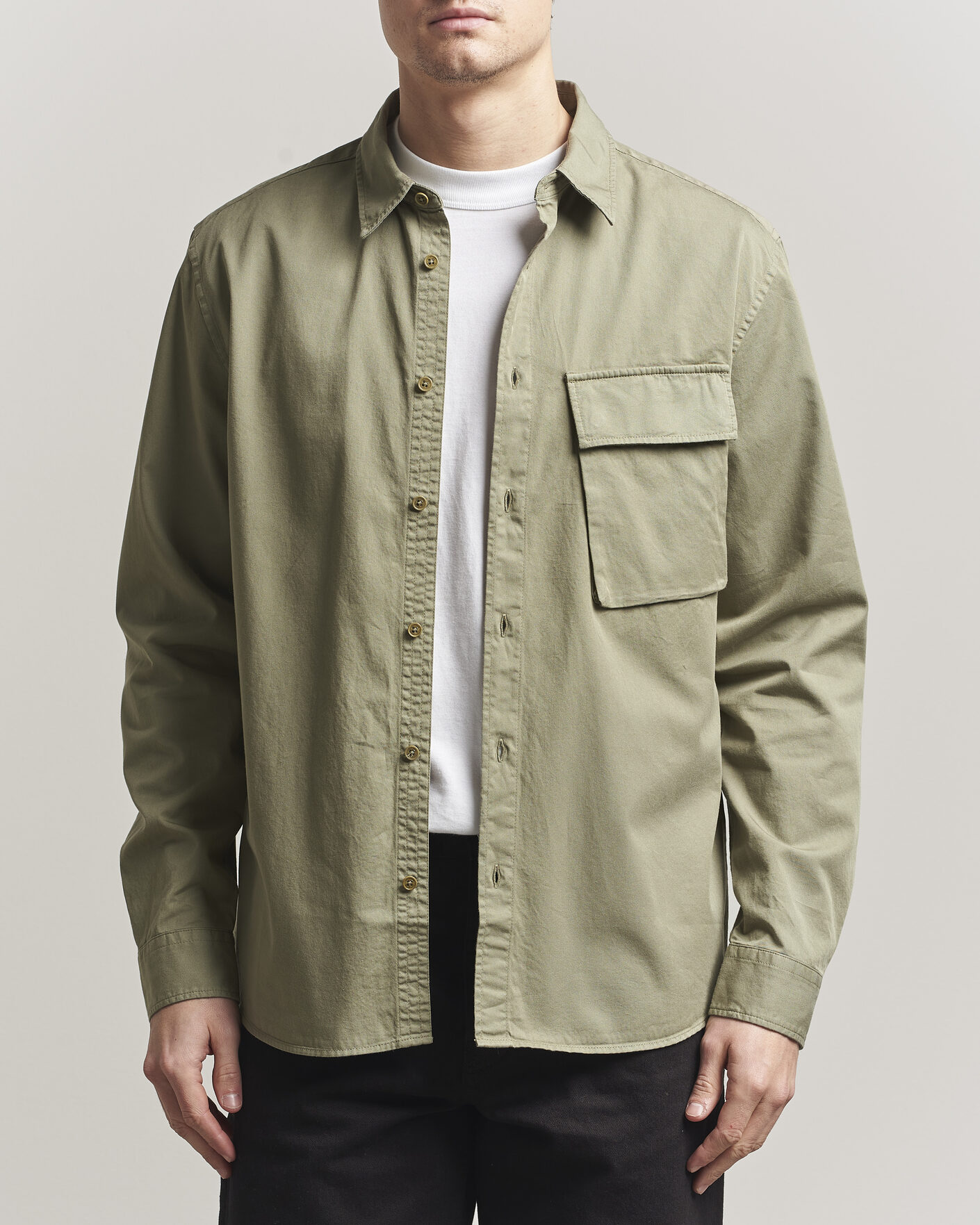 Hombres | Camisas | Belstaff | Scale Pocket Shirt Fatigue Green