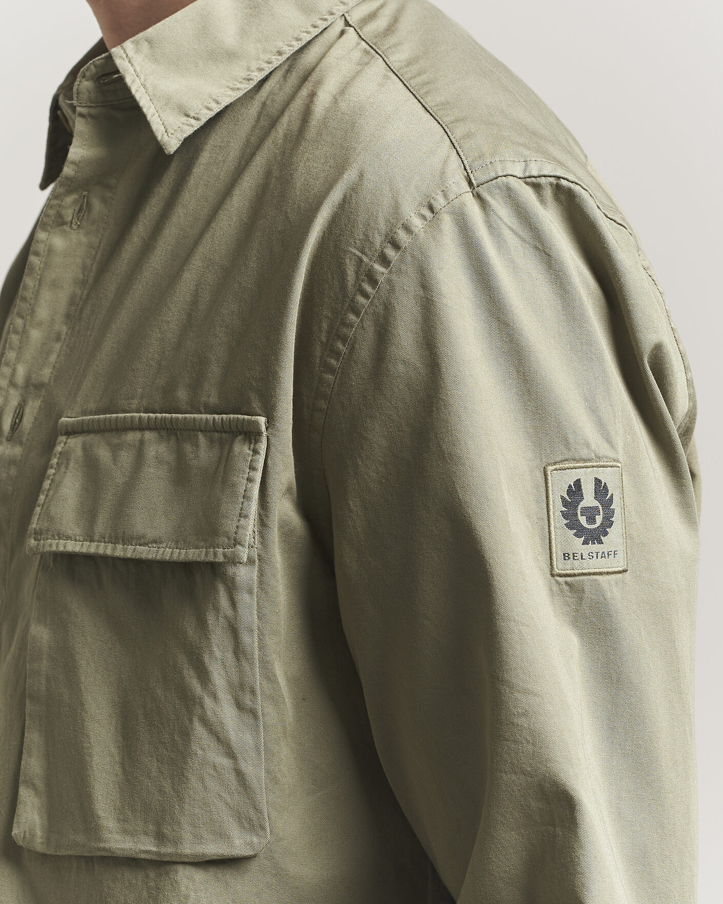 Hombres | Camisas | Belstaff | Scale Pocket Shirt Fatigue Green