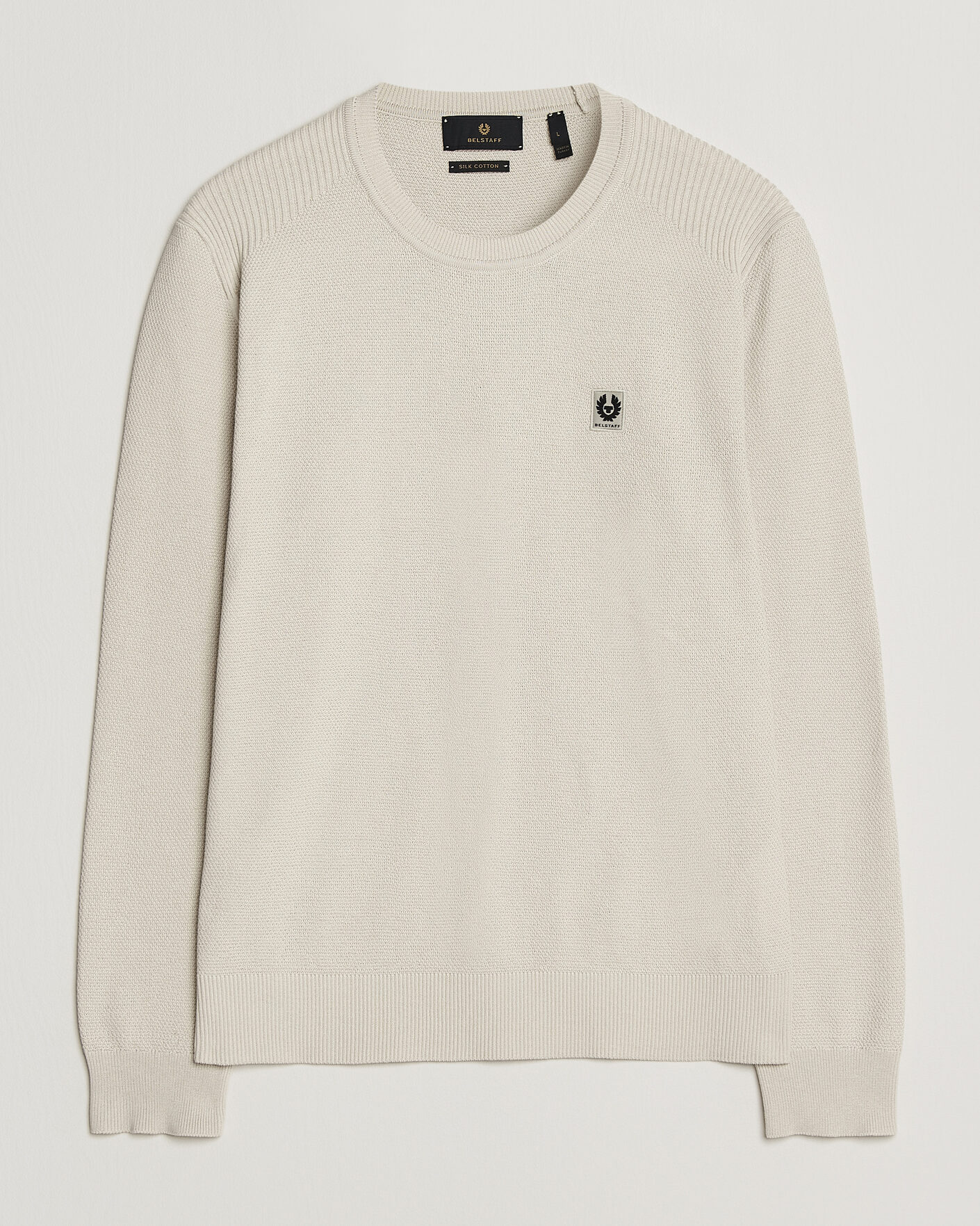 Hombres | Jerséis y prendas de punto | Belstaff | Coast Knitted Crew Neck Silver Birch