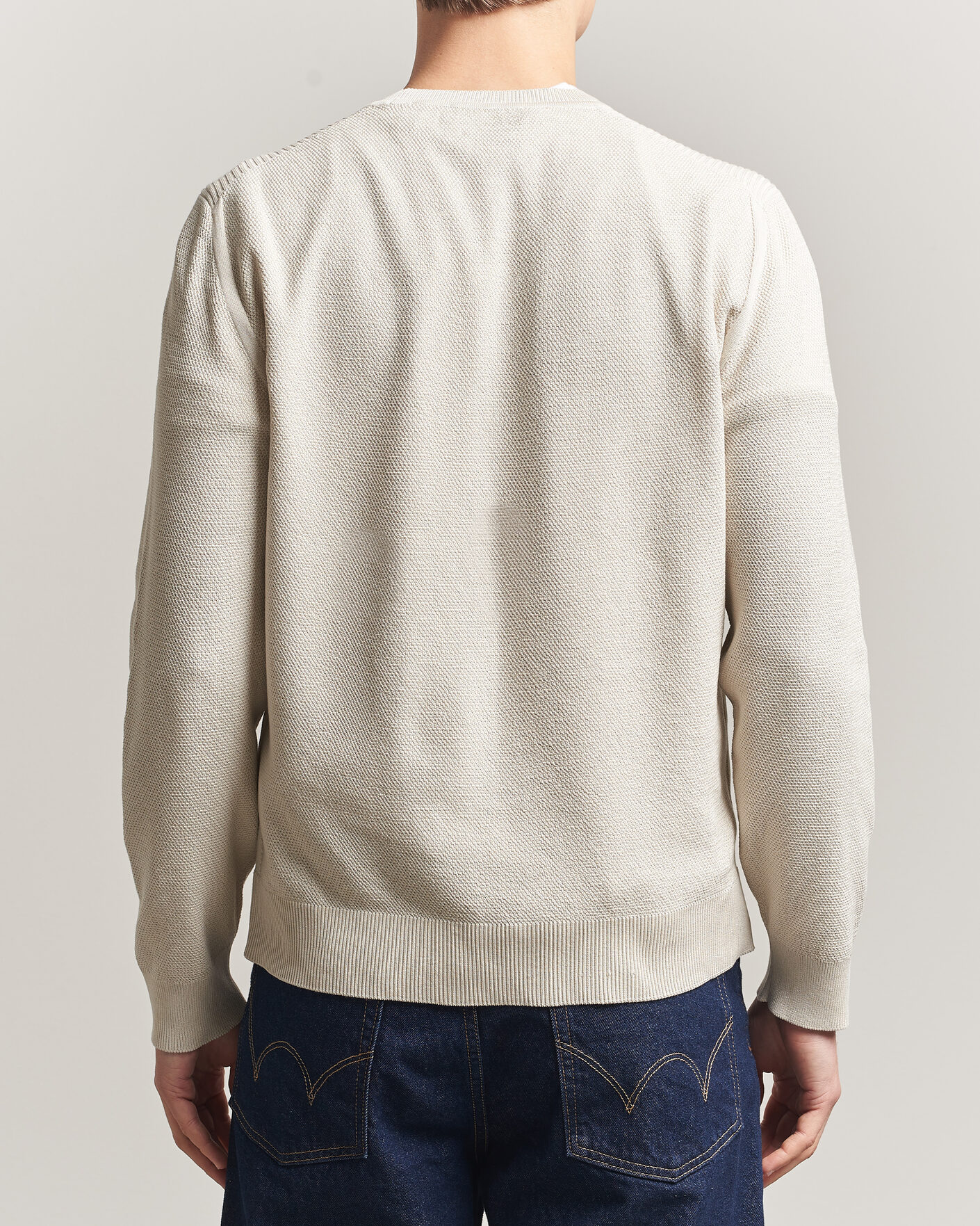 Hombres | Jerséis y prendas de punto | Belstaff | Coast Knitted Crew Neck Silver Birch