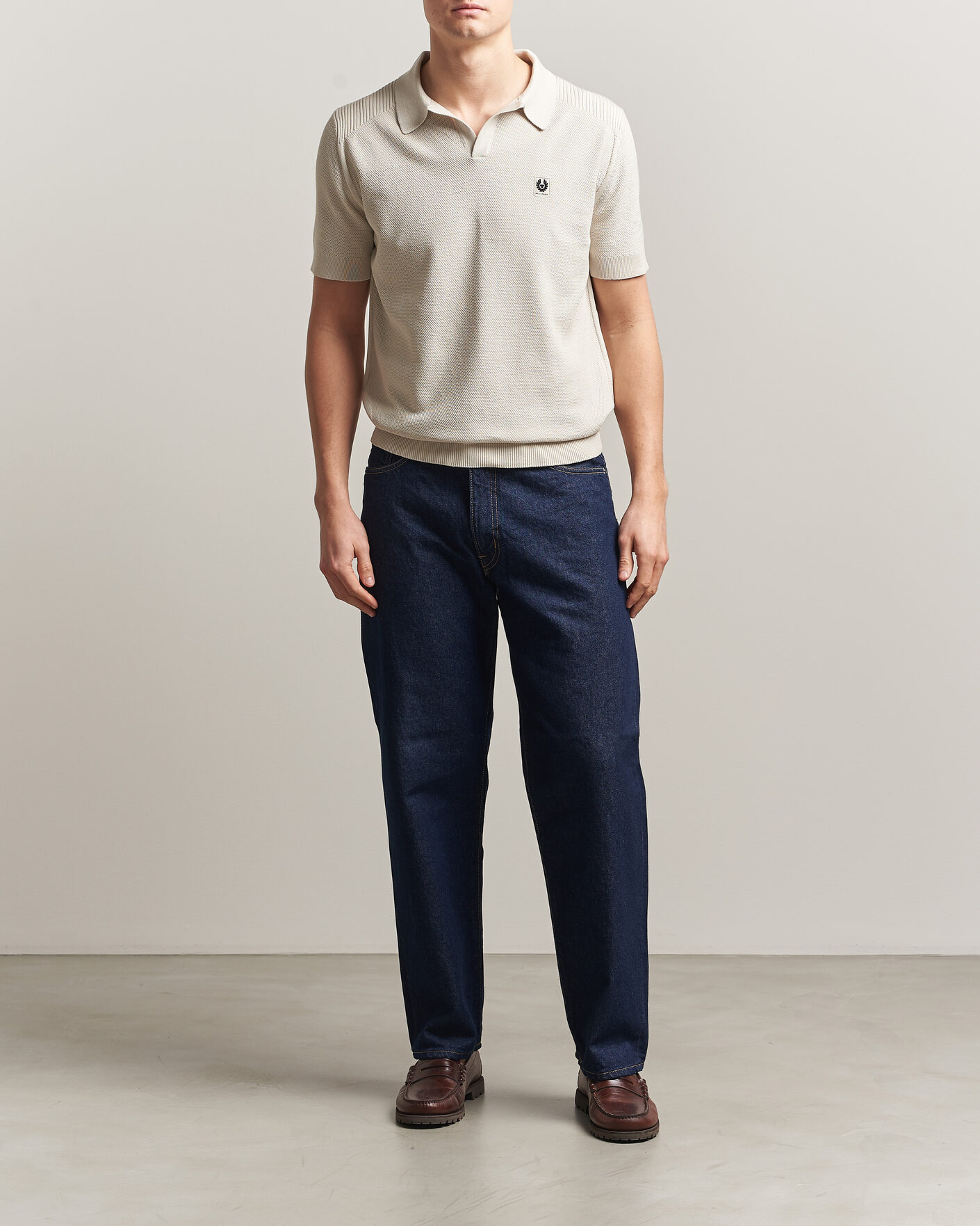 Hombres | Polos | Belstaff | Coast Knitted Polo Silver Birch