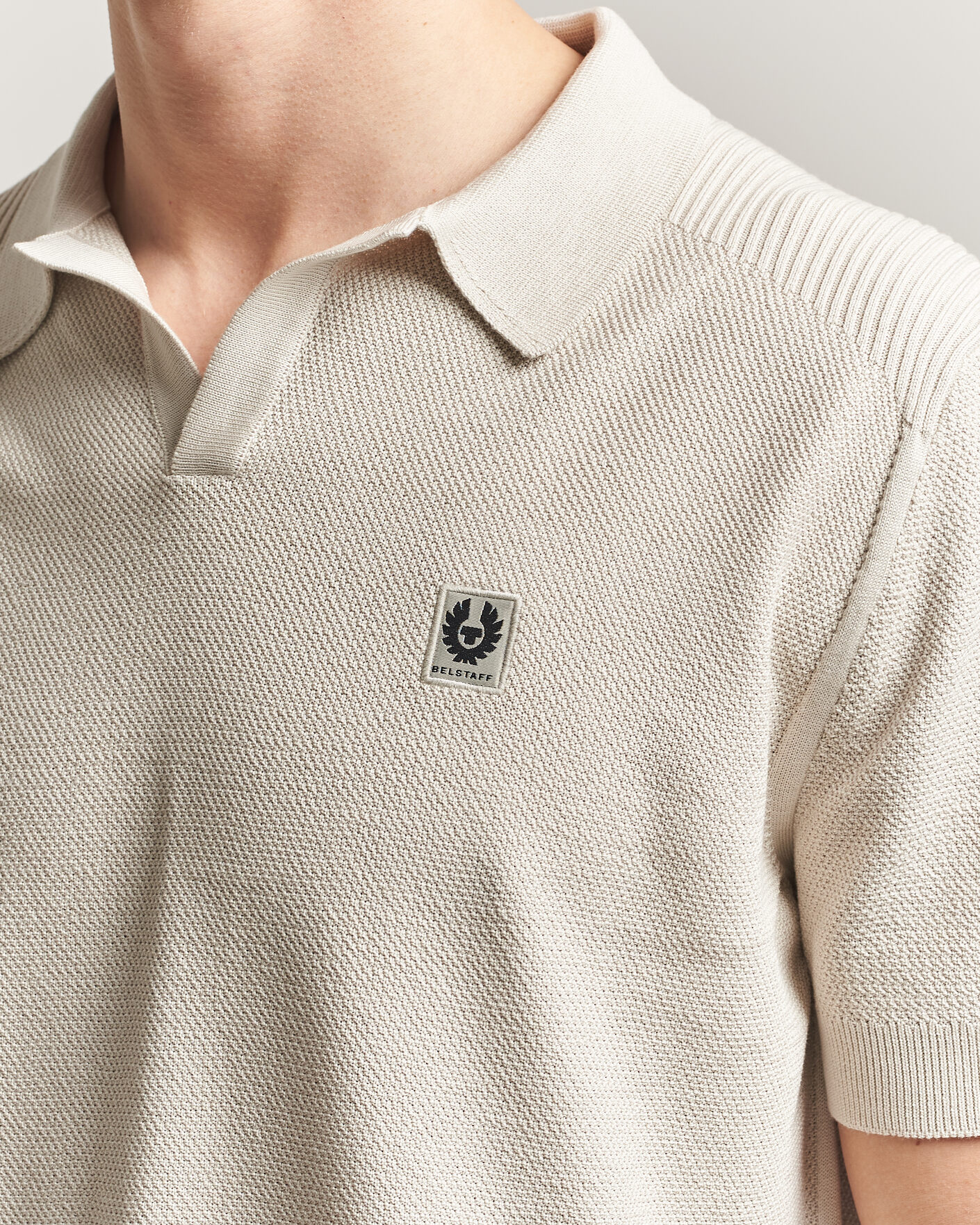 Hombres | Polos | Belstaff | Coast Knitted Polo Silver Birch