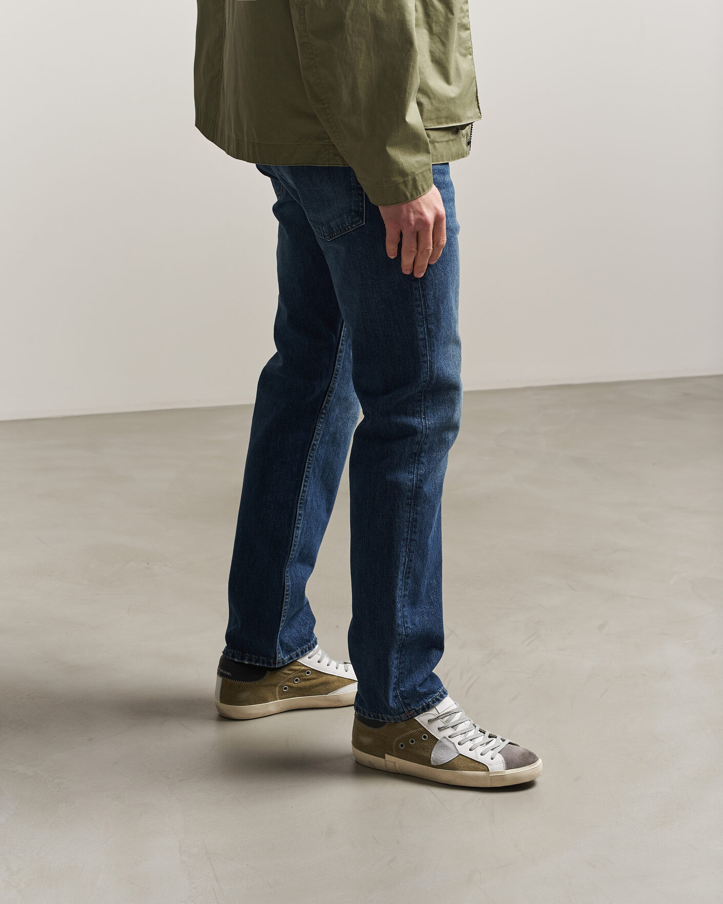 Hombres | Zapatillas | Philippe Model | PRSX Low Top Canvas Mix Sneaker Grey/Military