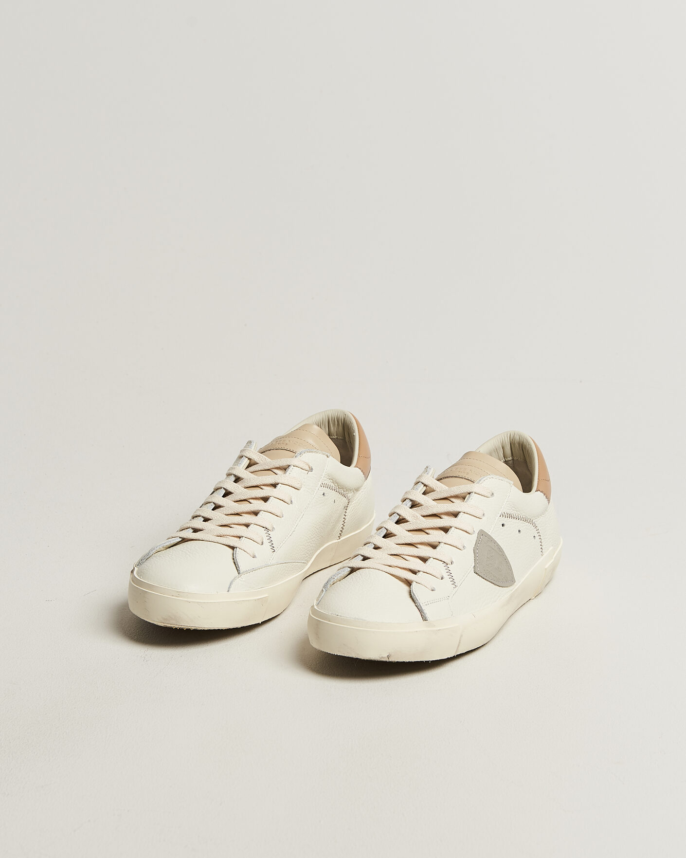 Hombres | Zapatillas | Philippe Model | PRSX Low Top Canvas Mix Sneaker White/Beige