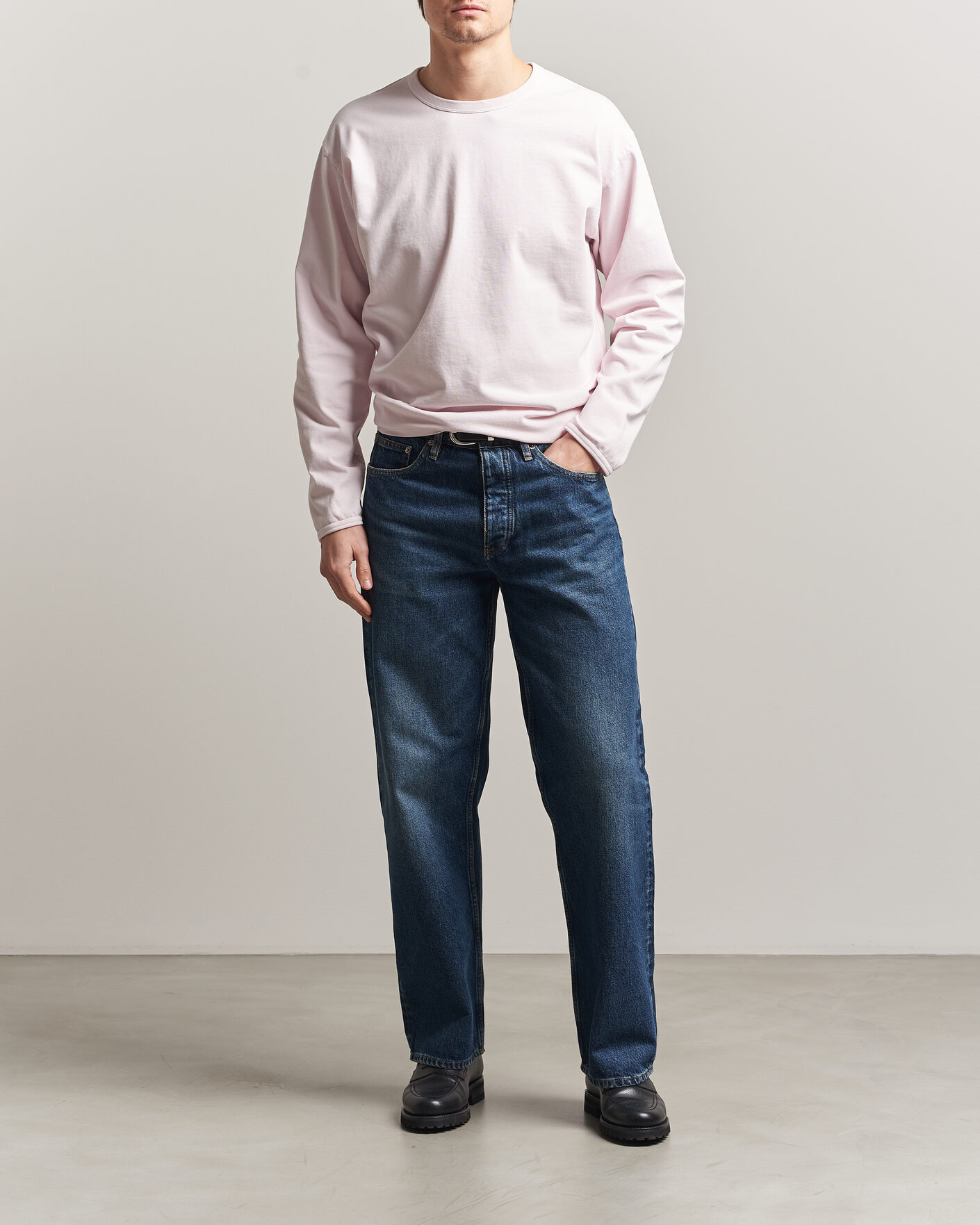 Hombres | Camisetas | Sunflower | Heavy Jersey Long Sleeve T-Shirt Pink