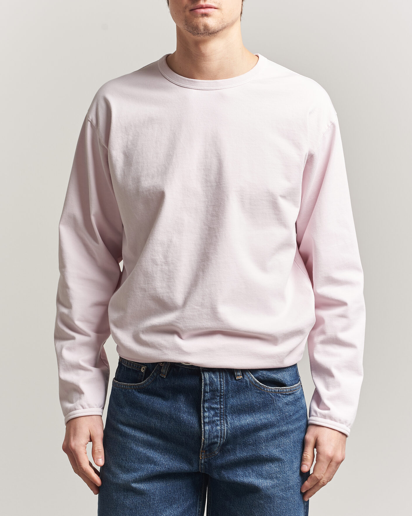 Hombres | Camisetas | Sunflower | Heavy Jersey Long Sleeve T-Shirt Pink