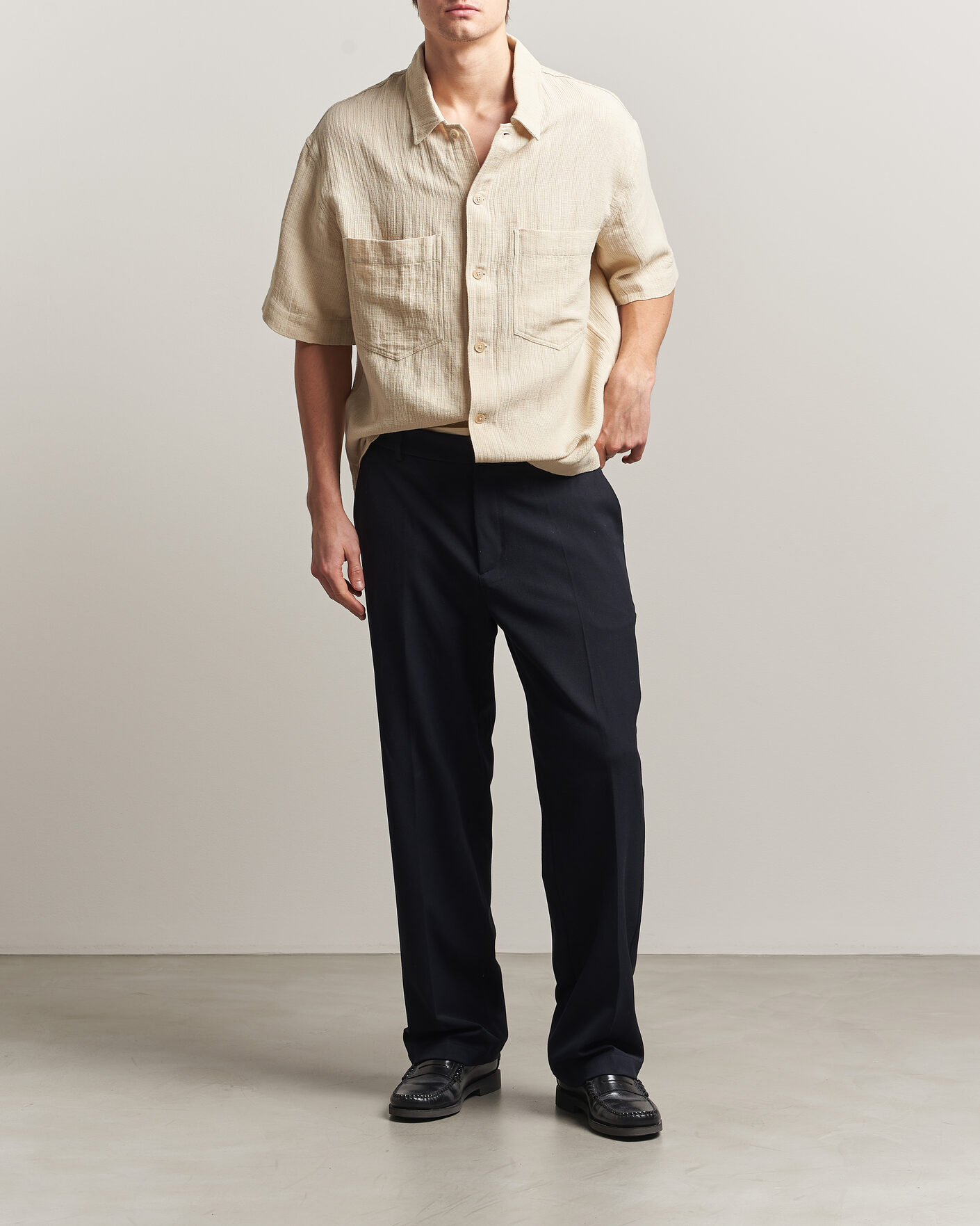 Hombres | Camisas | Sunflower | Adam Short Sleeve Shirt Off White