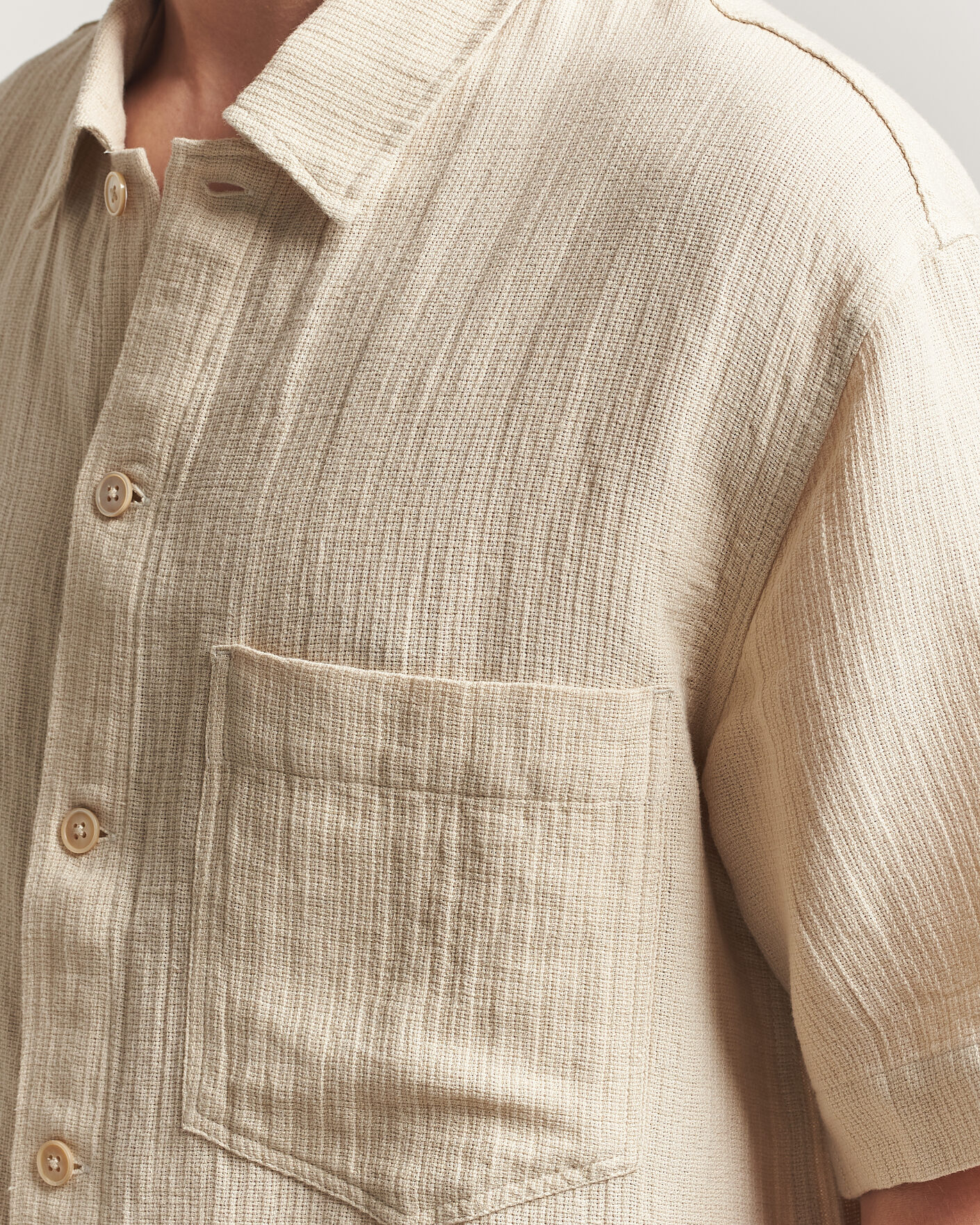 Hombres | Camisas | Sunflower | Adam Short Sleeve Shirt Off White