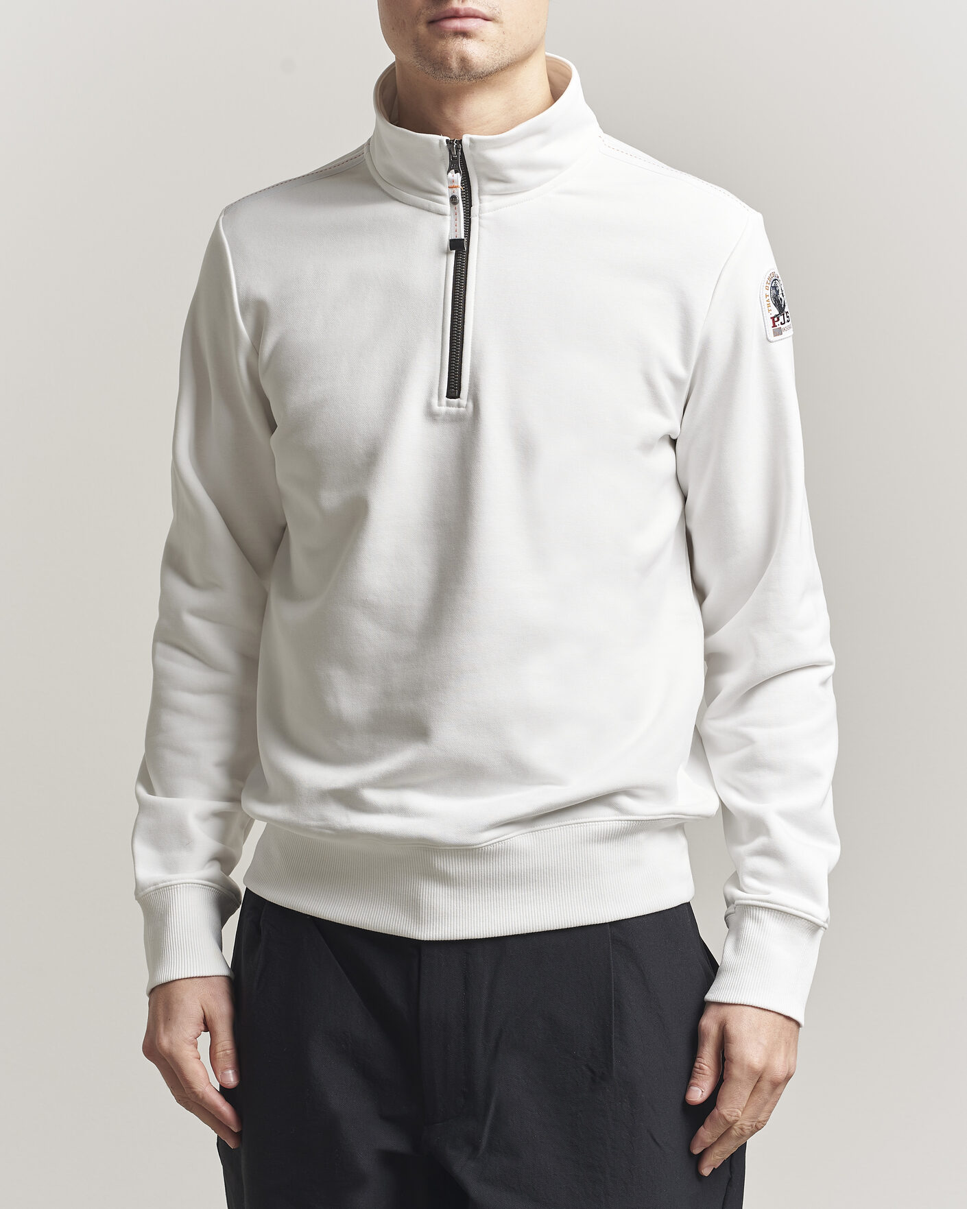 Hombres | Jerséis y prendas de punto | Parajumpers | Broad Peak Super Easy Half Zip White