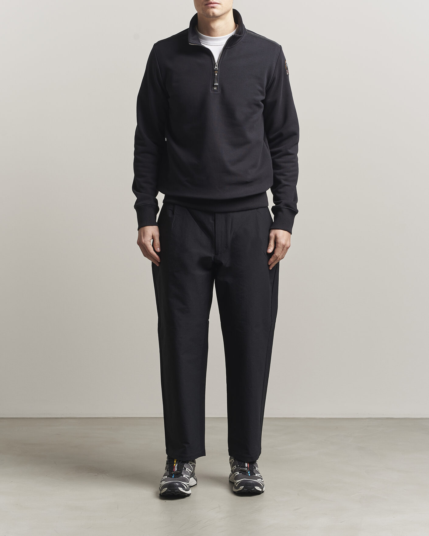 Hombres | Jerséis y prendas de punto | Parajumpers | Broad Peak Super Easy Half Zip Black